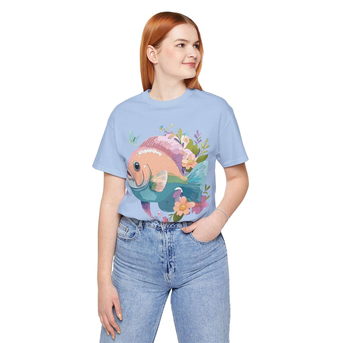 Fish Graphic Unisex 100 Cotton Vintage Artwork Tee 1