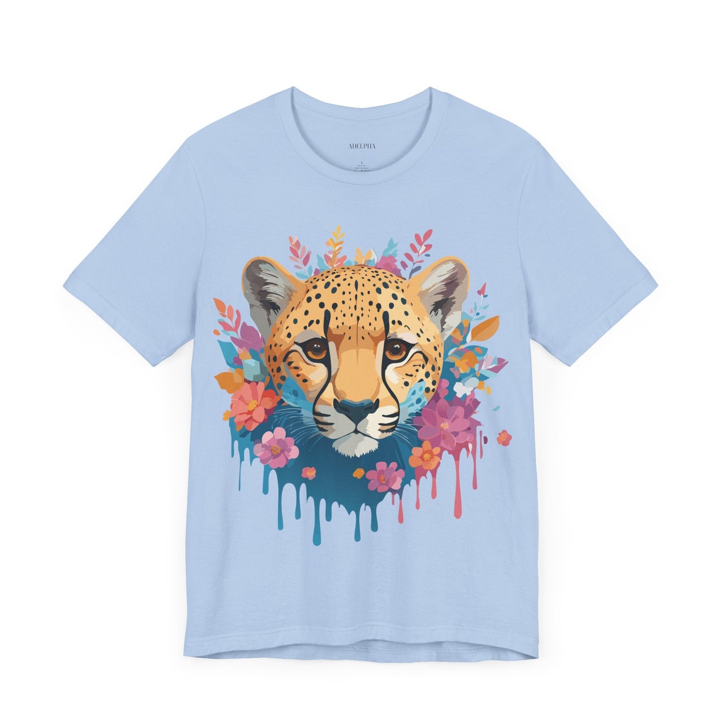 Adelpha Cheetah Graphic Tee Unisex Vintage Inspired Artwork Short Sleeve Jersey