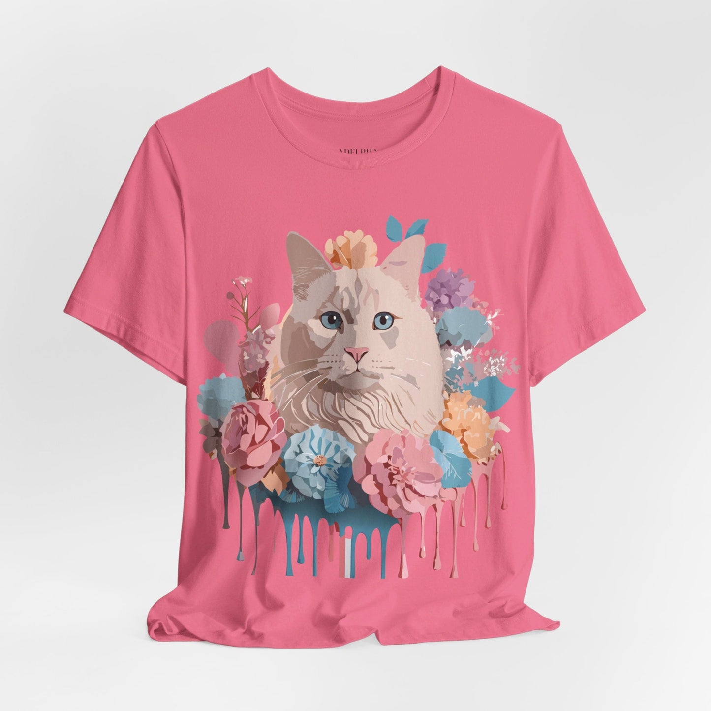 Cat Graphic Tee Unisex Short Sleeve Shirt With Vintage Art Adelpha