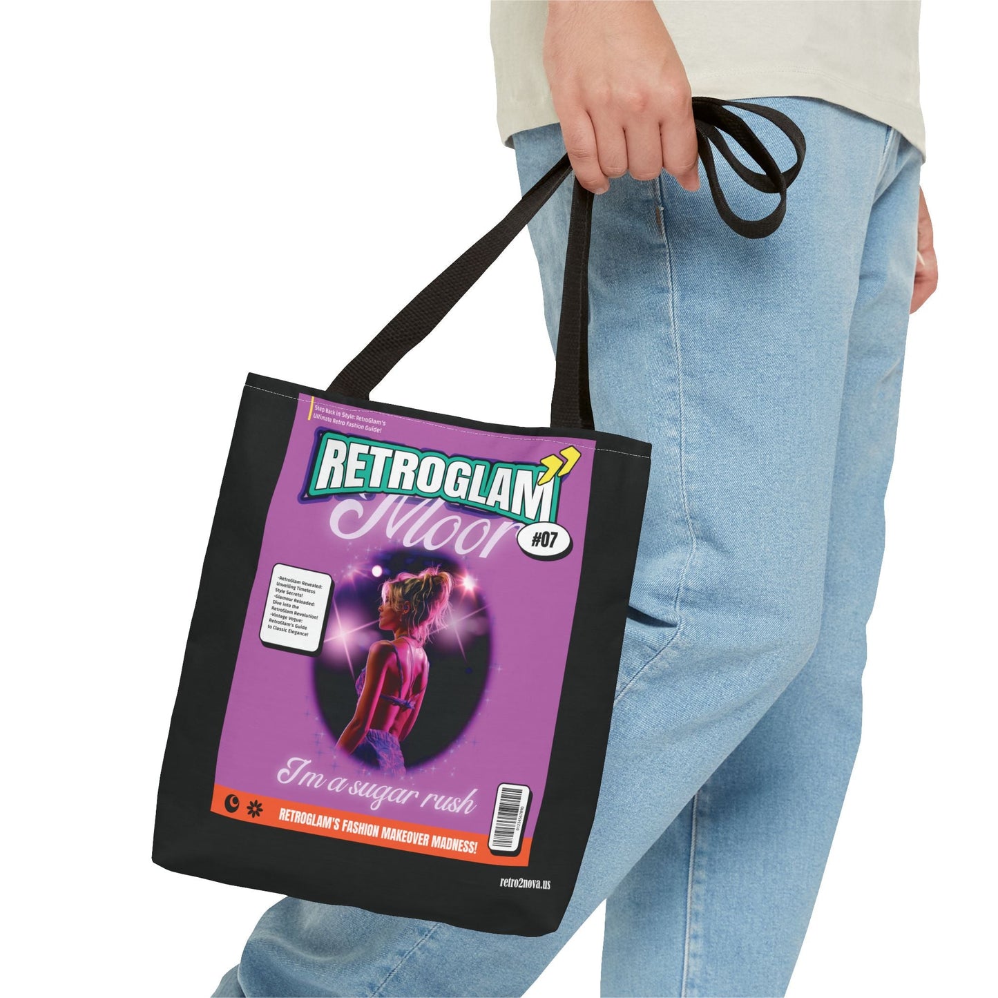 Magazine Cover Canvas Tote Bag For Everyday Use With Retro Style Durable Construction Free Shipping
