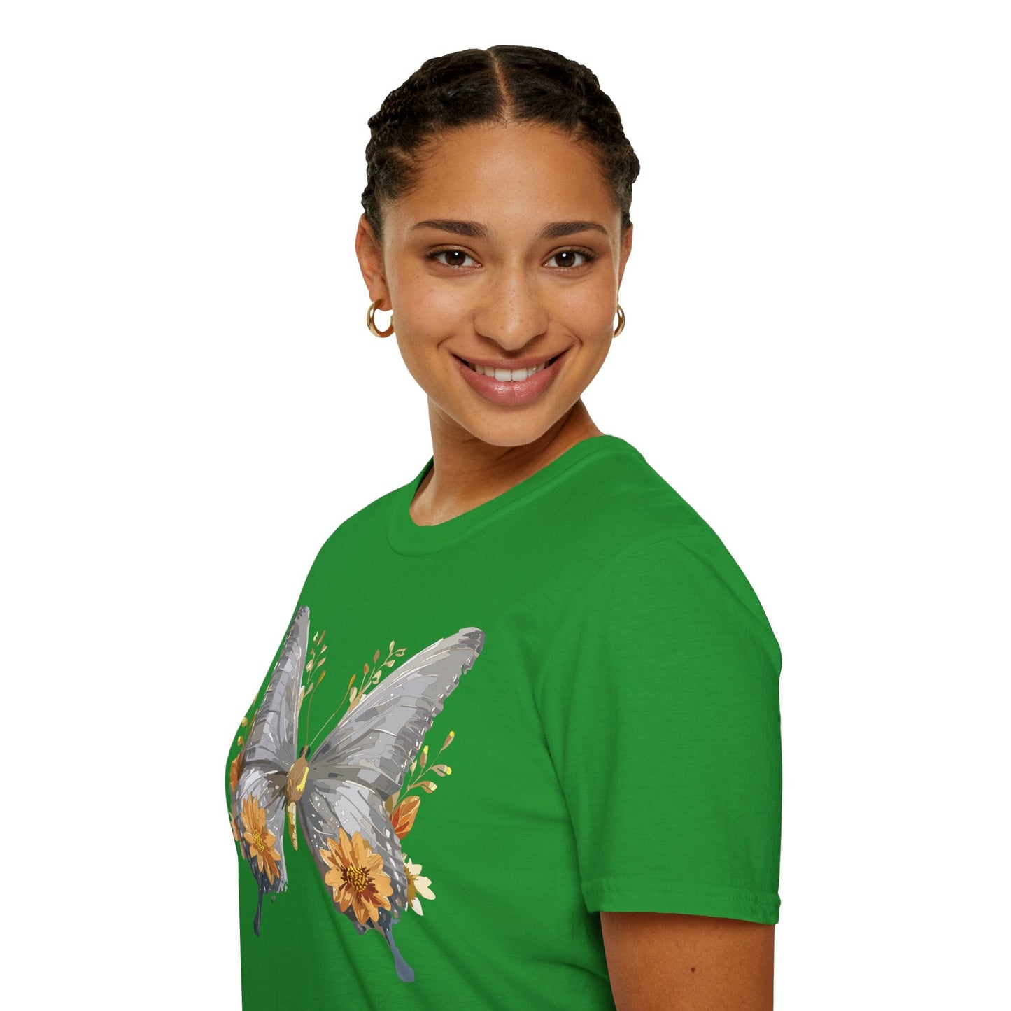 Butterfly T Shirt For Unisex Gildan Softstyle 64000 Cotton Comfort Monarch Design Tee