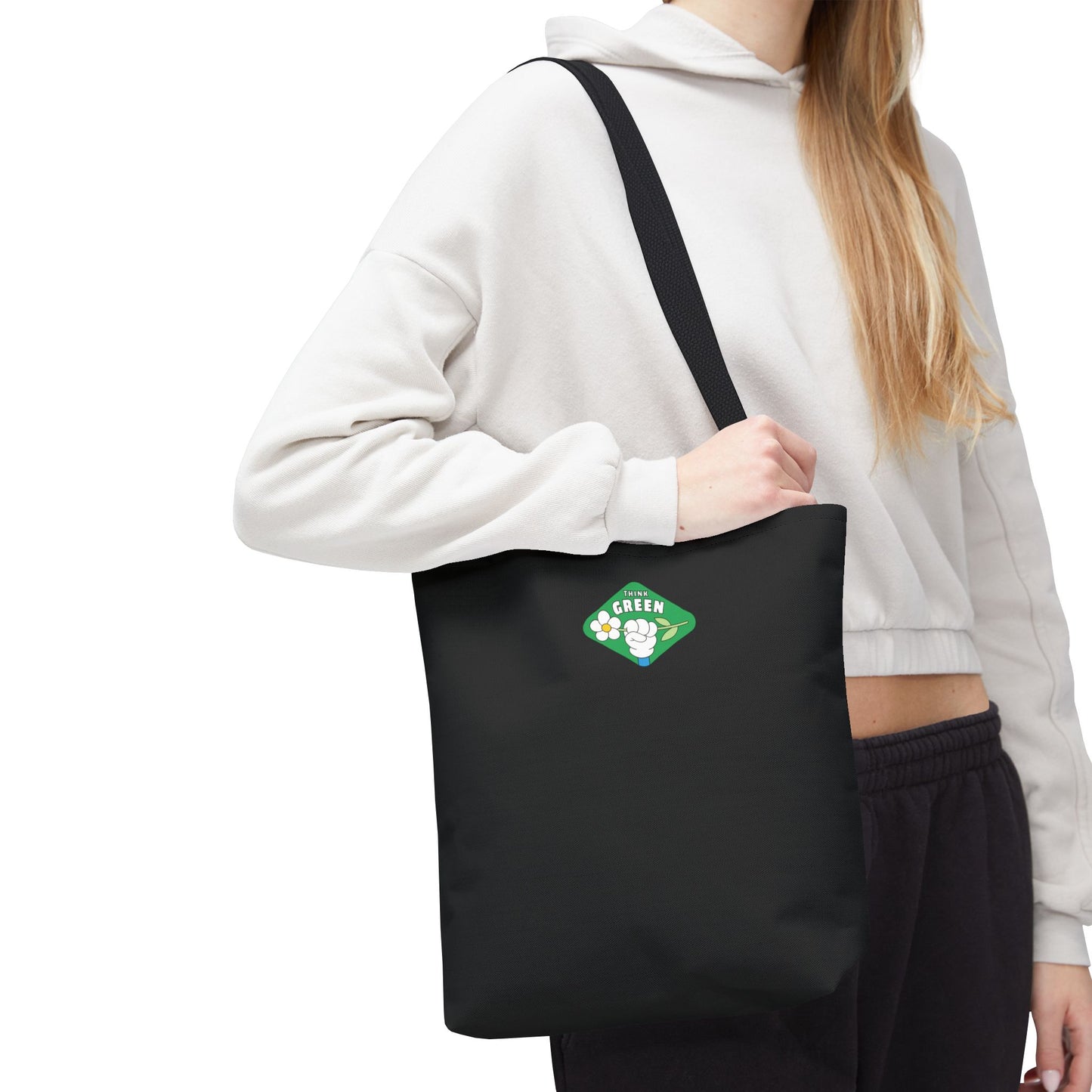 ECO BLACK COLOR CANVAS BAG HIGH-QUALITY 100% SPUN POLYESTER 3 SIZES BAG-E4