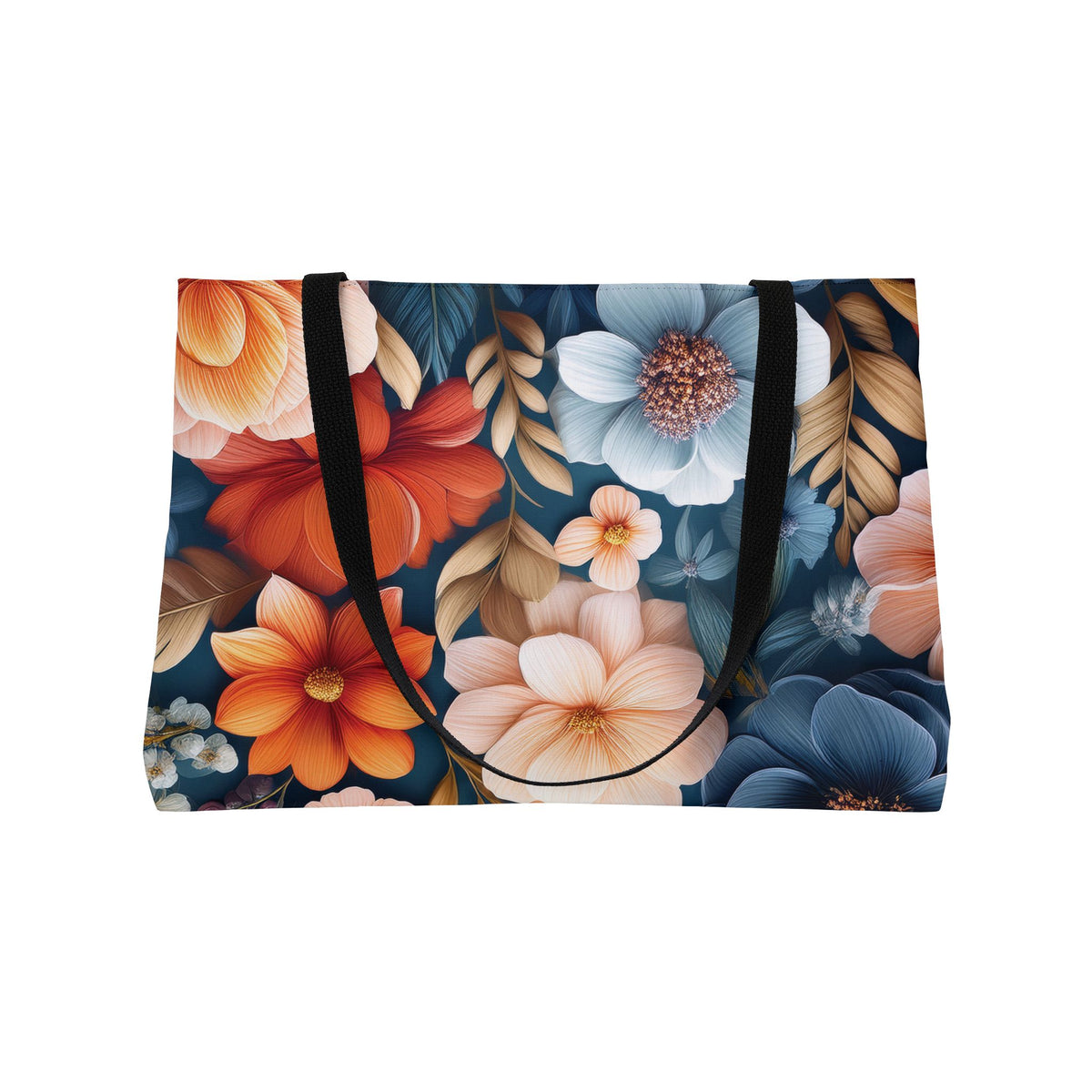 Floral Print Poly Canvas Weekender Bag 16