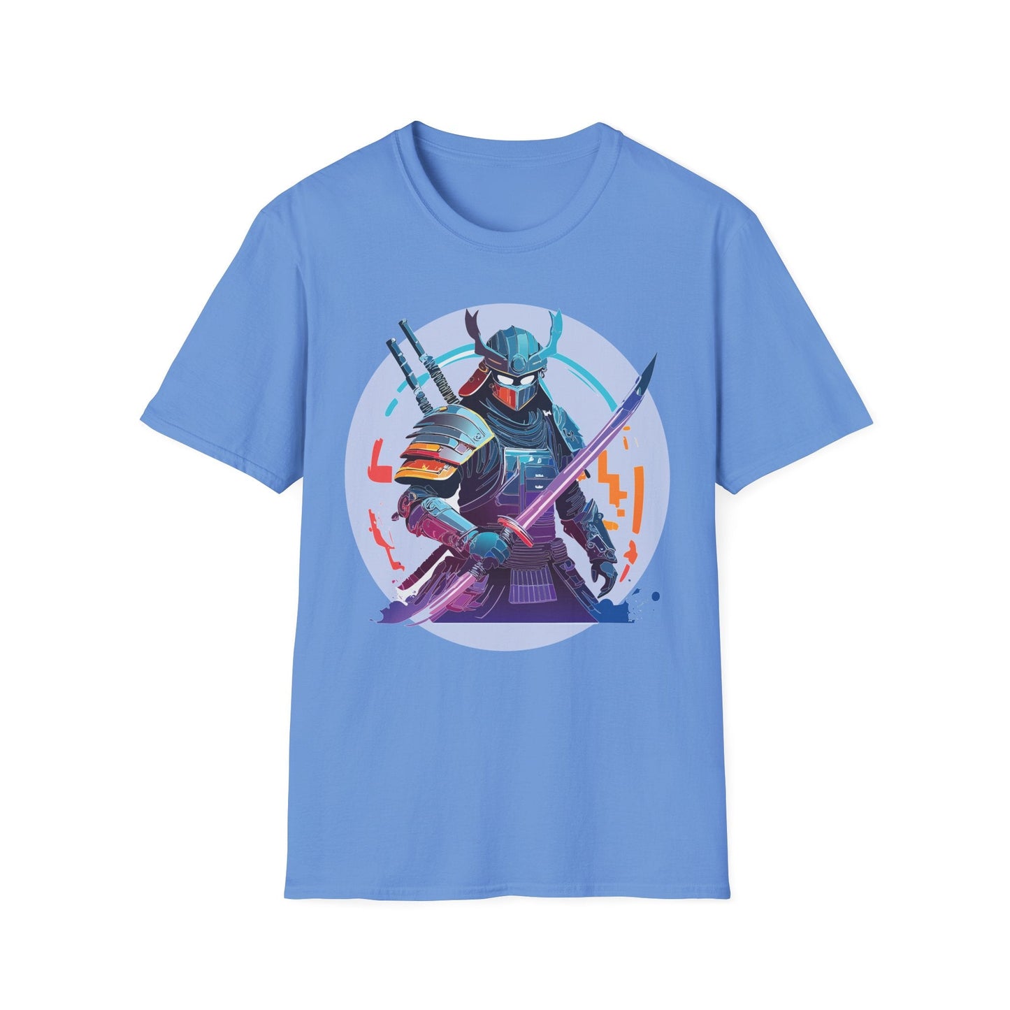 Samurai Shirt Unisex Softstyle Tee 100 Percent Ring Spun Cotton Light 4.5 Oz Graphic Gildan 64000