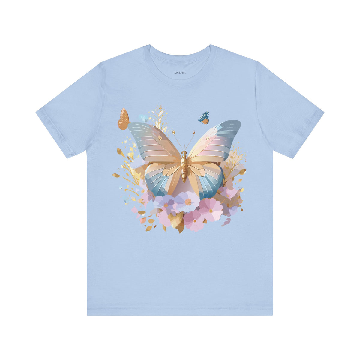 Butterfly Graphic Unisex Cotton Bella+Canvas Tee with Art Design n35