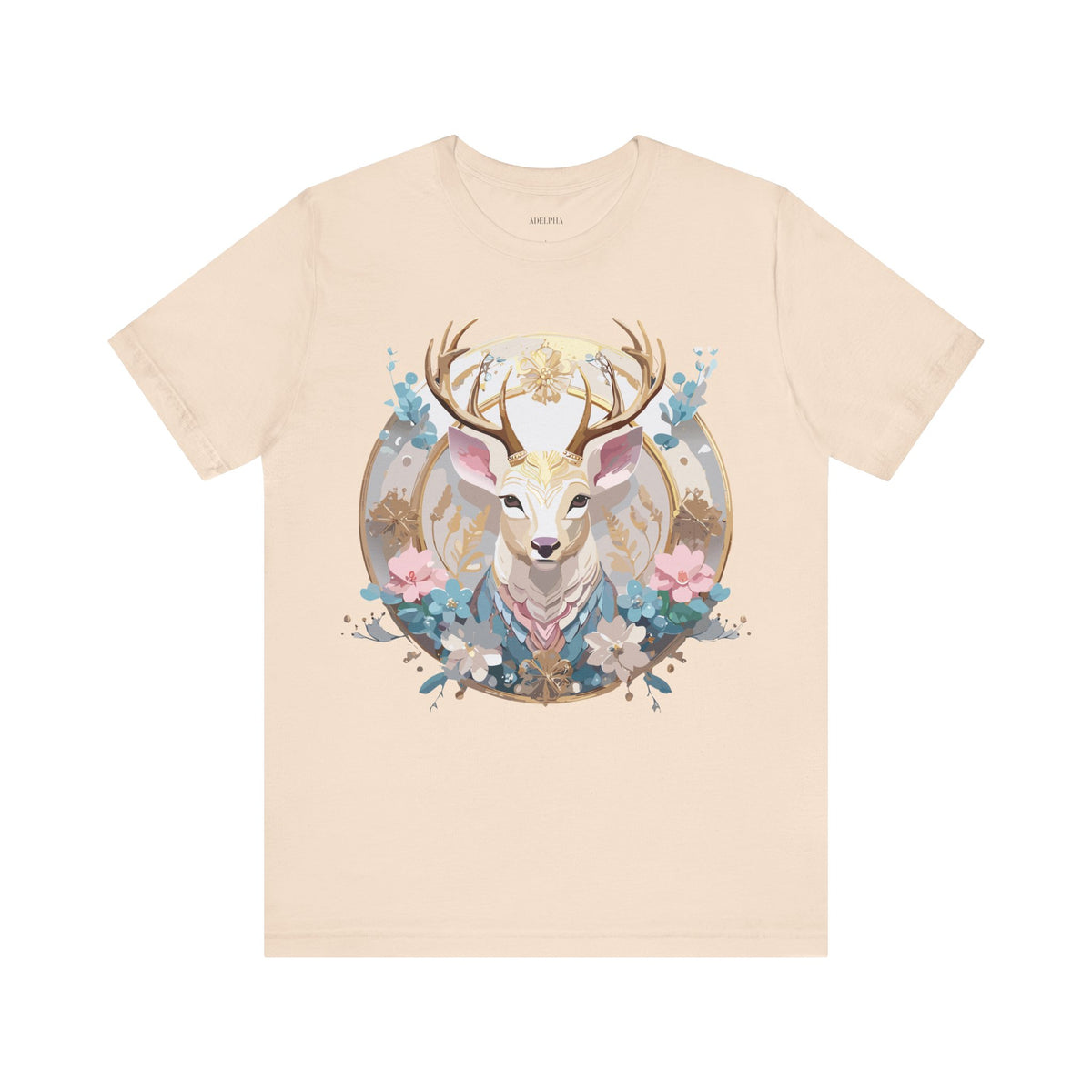Medallion Graphic Unisex Cotton Bella+Canvas Tee with Floral Art Design m59