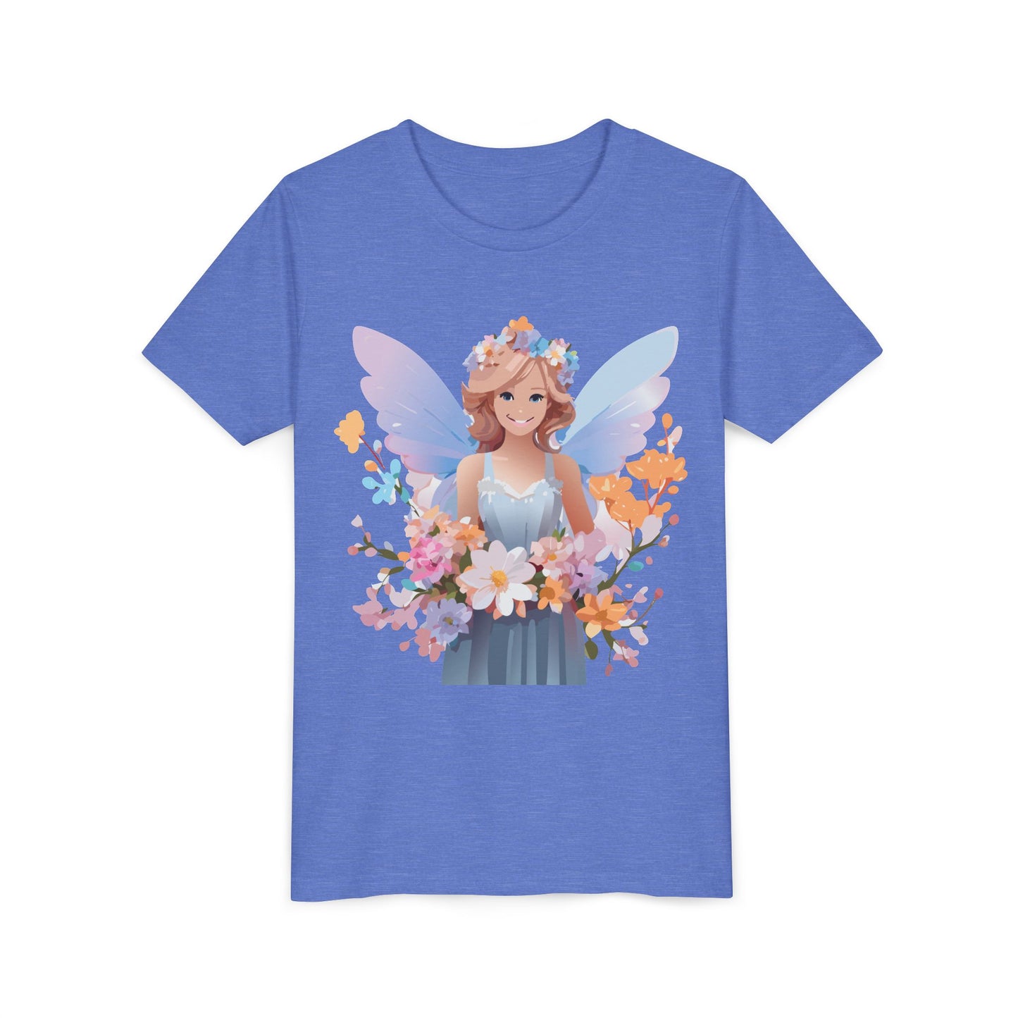 Enchanting Fairy Floral Youth Short Sleeve Tee - Perfect for Spring Celebrations (9-14)