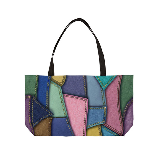 Denim Print Yoga Bag High-Quality 100% Spun Polyester 24x13 Canvas Gym Bag 44