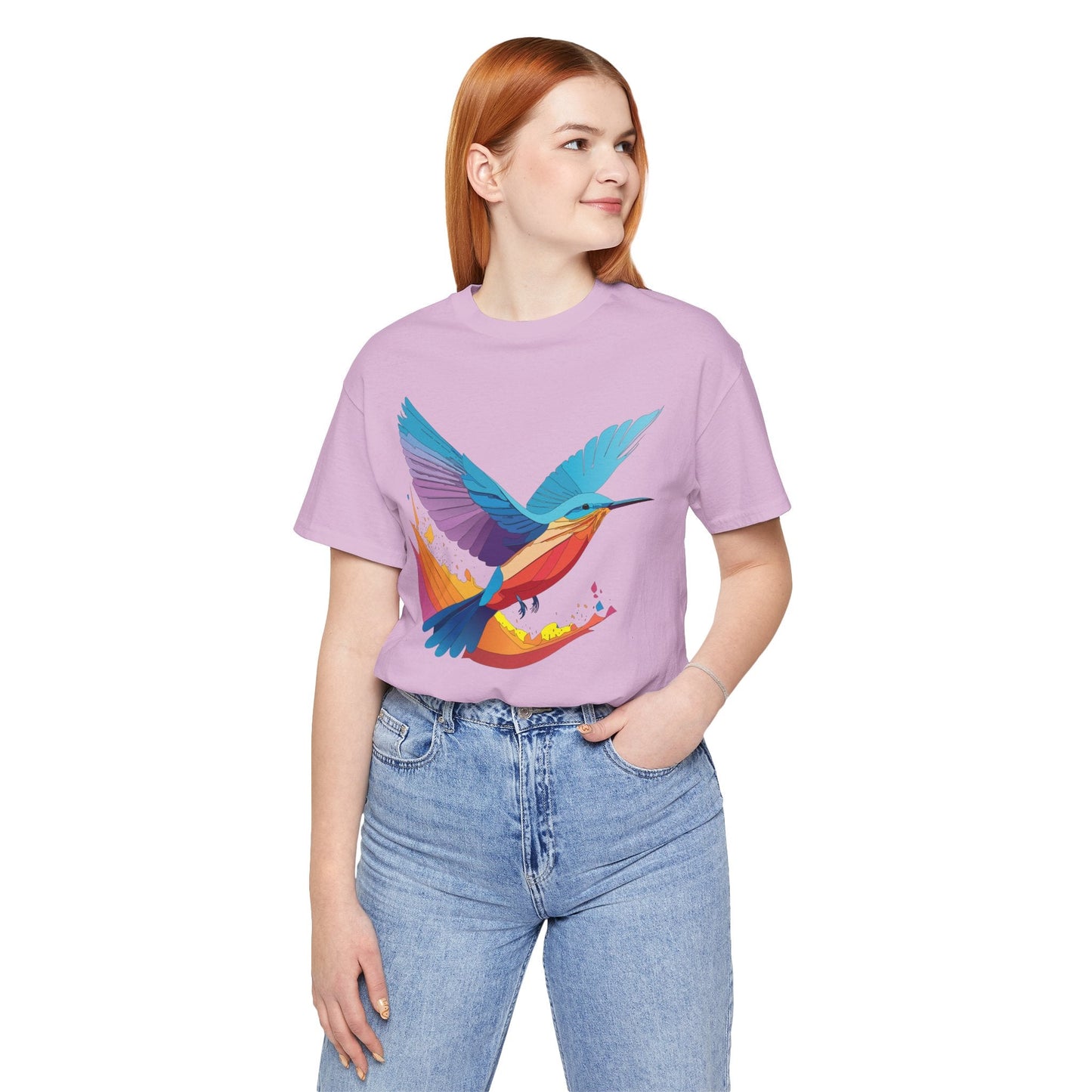 Unisex Animal Shirt Art Design Tee With Wild Animals Print Soft Comfortable Short Sleeve Tee