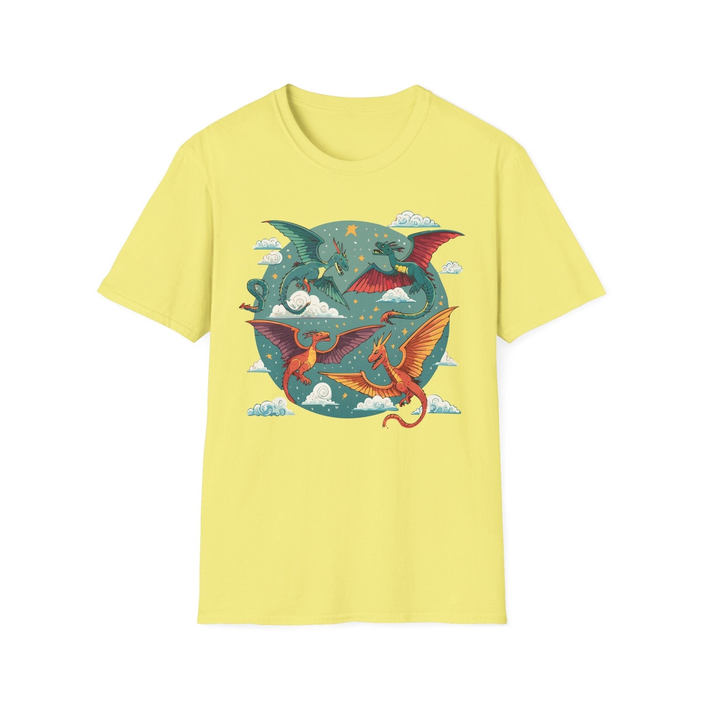 Dragon Graphic Unisex 100 Cotton Tee with Animal Artwork Design 15