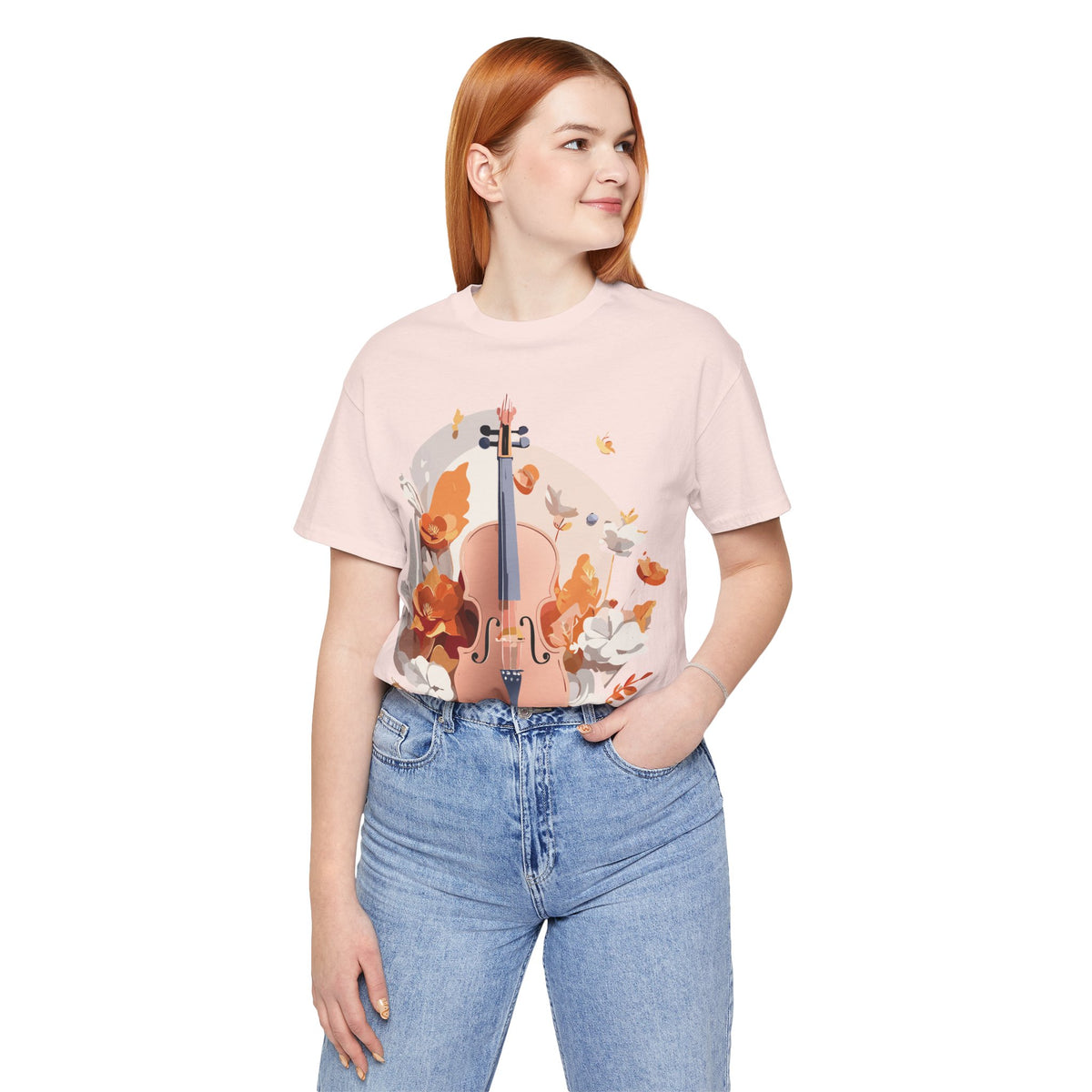 Music Graphic Unisex Cotton Bella+Canvas Tee with Art Design m173