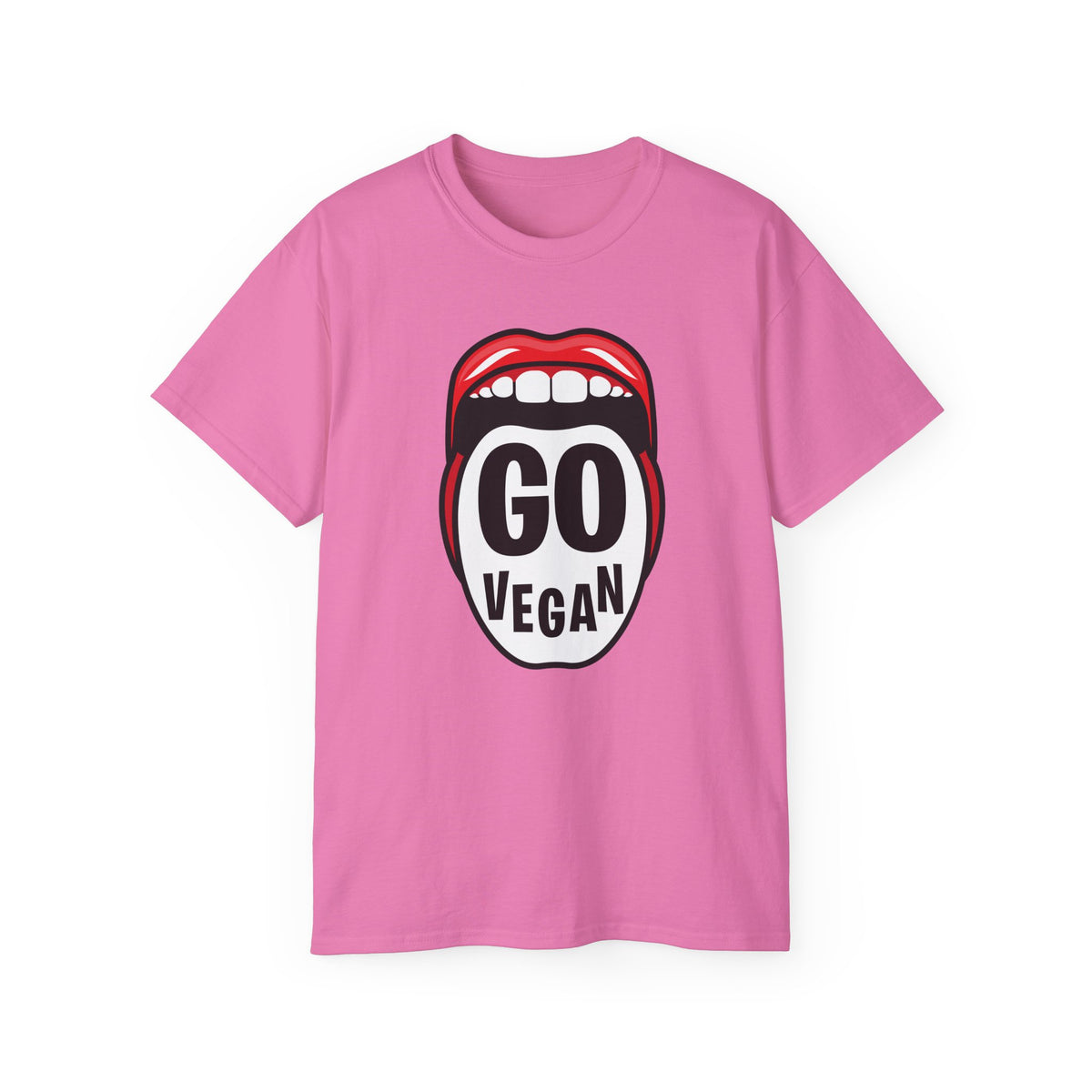 Go Vegan mouth graphic Tee | Vegan advocacy shirt