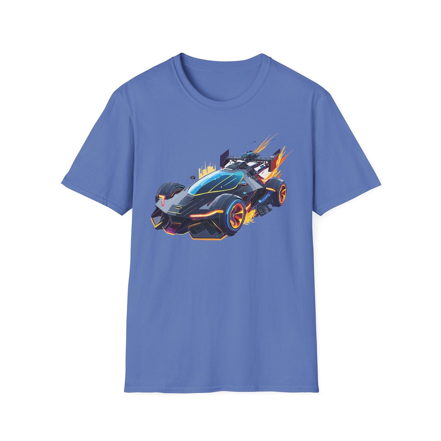 Unisex Car T Shirt With Cars Design Hot Wheels Graphic Tee Gildan Softstyle 64000