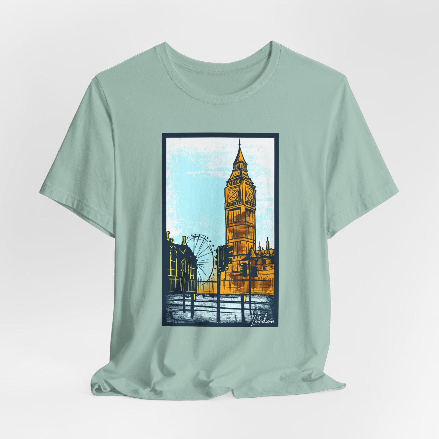 Retro Poster London Graphic Design Tee, London Shirt, Vintage Tees, Art Design T-Shirt, Graphic Tee, Retro Art Shirts