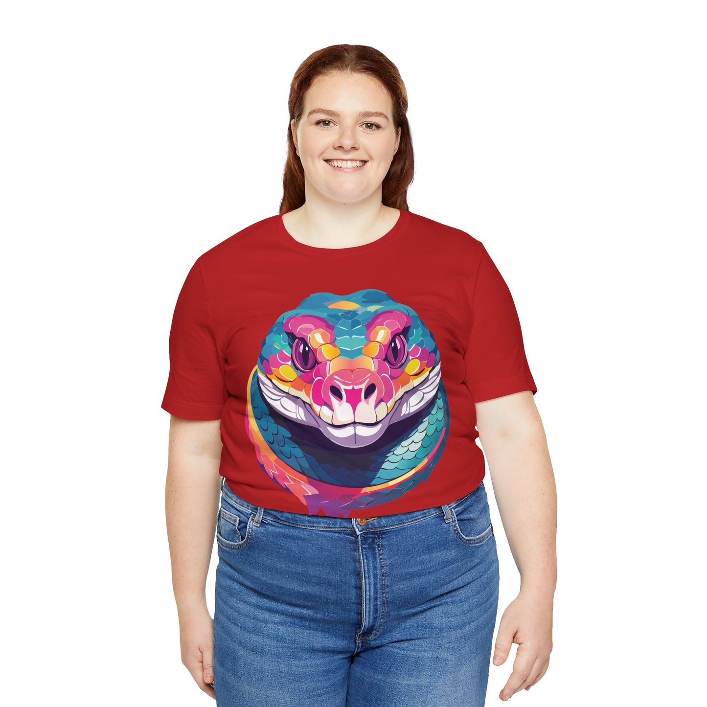 Unisex Animal Tee Shirt With Art Design, Wild Animals Short Sleeve Graphic Tee For Everyday Wear