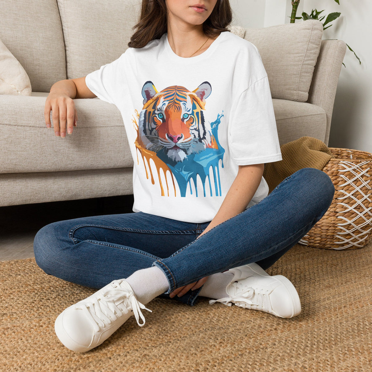 Colorful Drip Tiger Shirt | T-Shirt