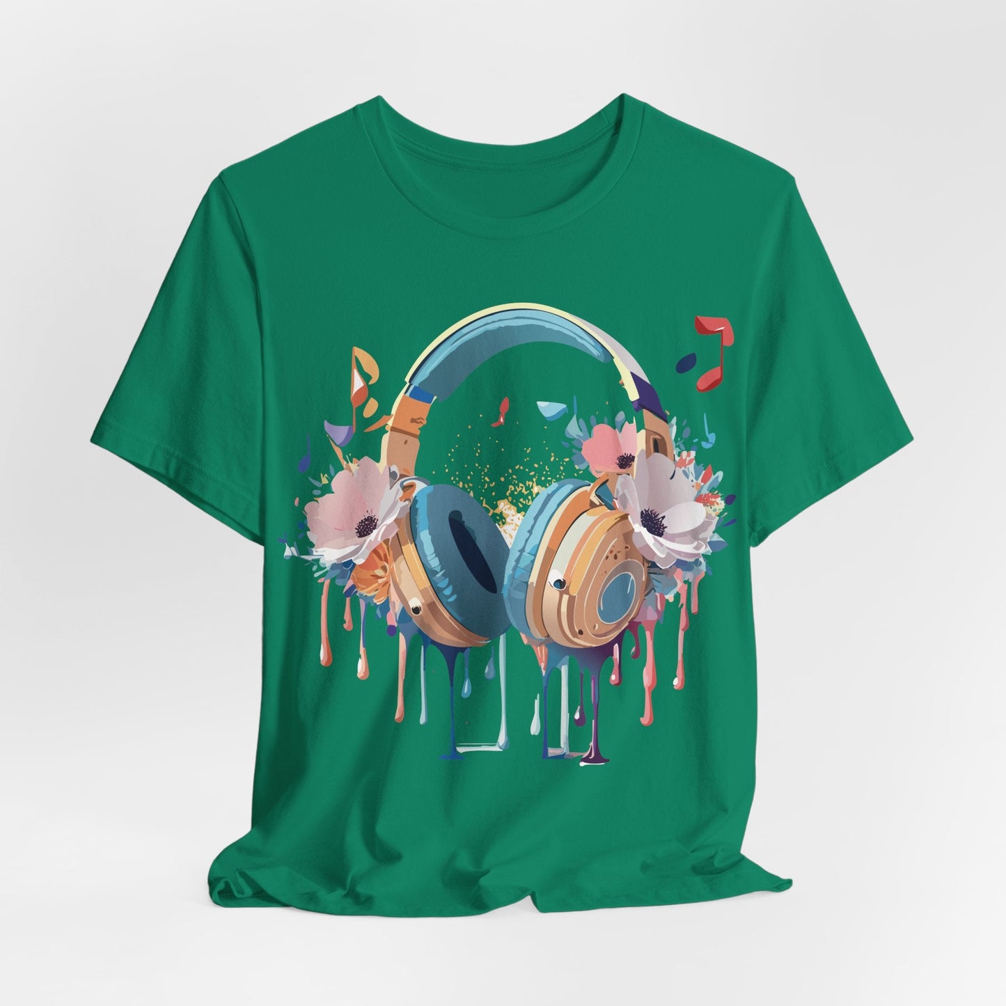 Music Graphic Unisex 100 Cotton Vintage Art with Musical Elements Tee 102