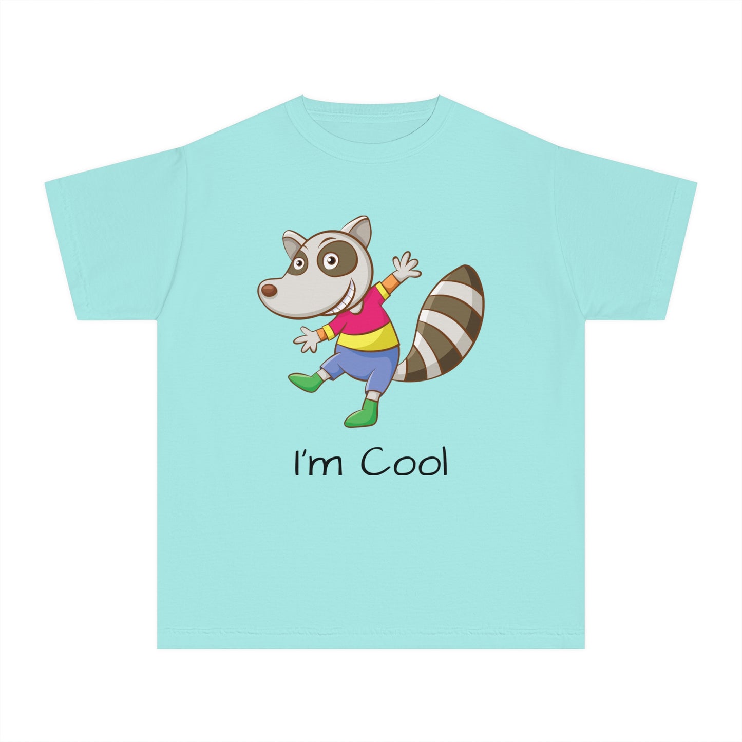 Youth Tee Shirt with Cool Raccoon