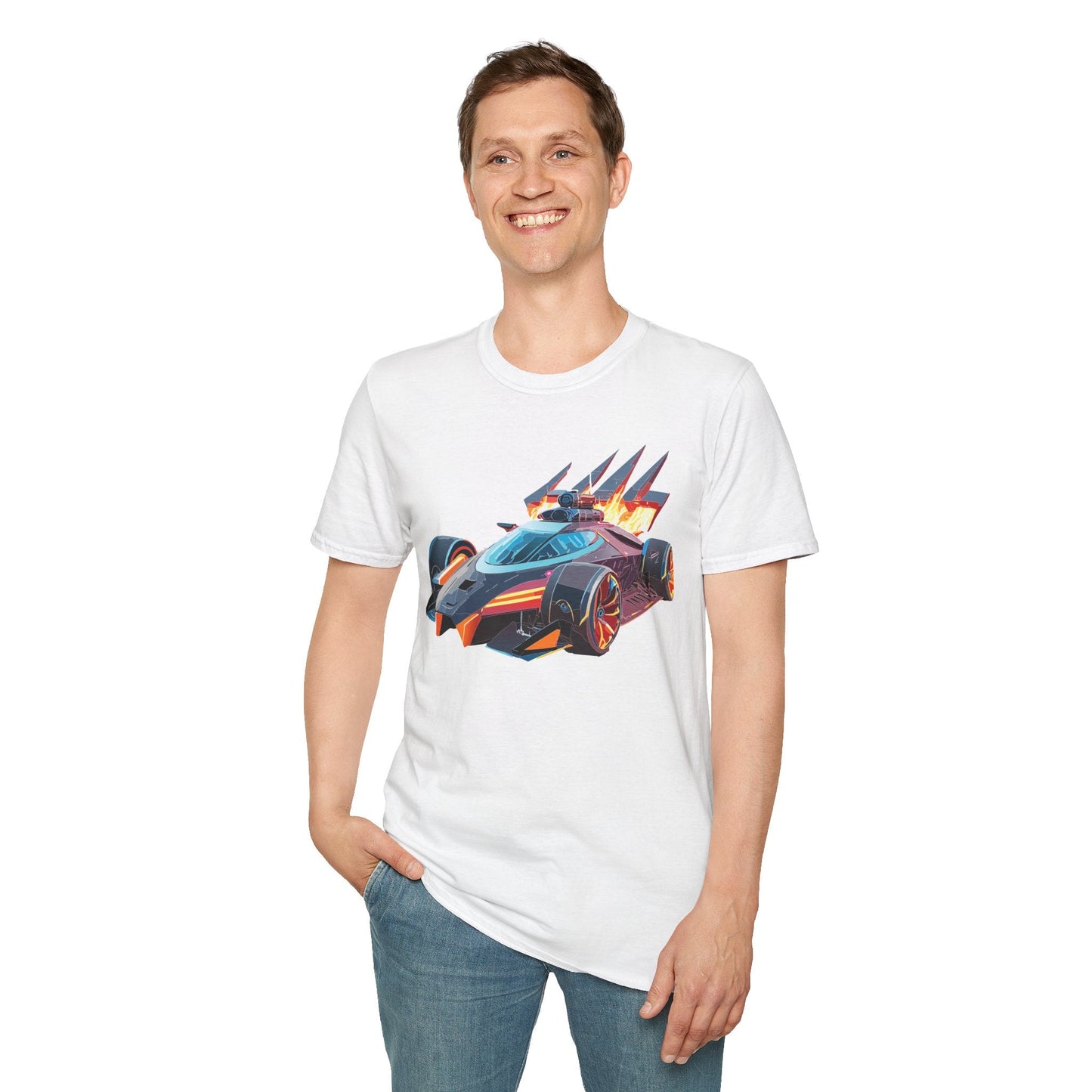 Car T Shirt Unisex Softstyle Cotton Tee With Cars Graphic Hot Wheels Design For Men Women