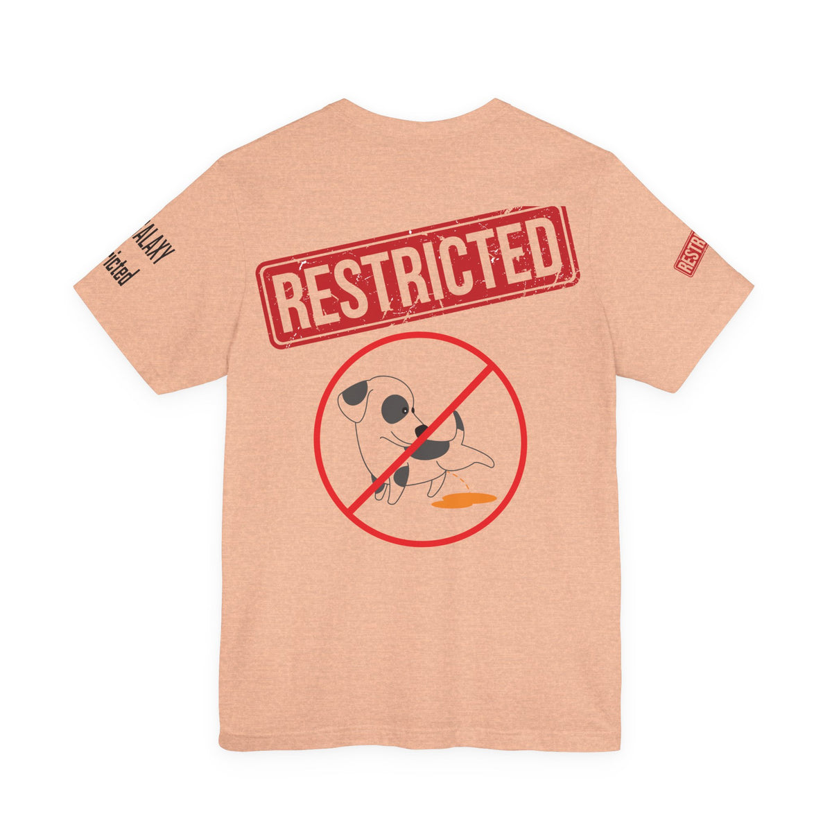 Art Red Stamp Graphic Unisex Cotton Bella+Canvas Tee with Art Design b96