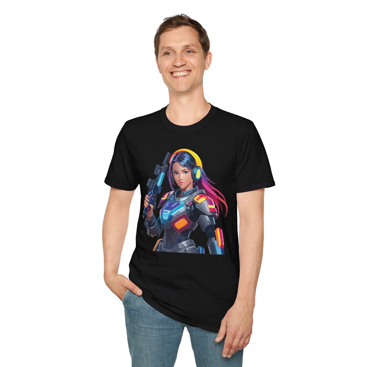 Robocop T Shirt Unisex Softstyle 64000 Graphic Tee With Robocop Art Design Premium