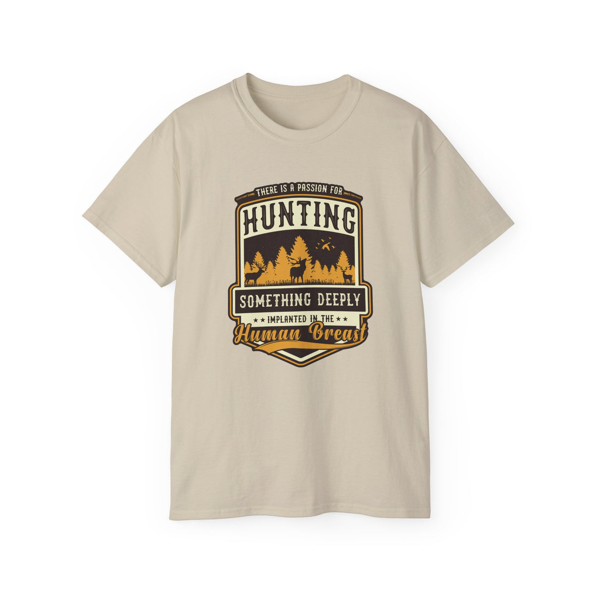 Hunting Badge Graphic Tee | Forest Trees Camper Outdoors