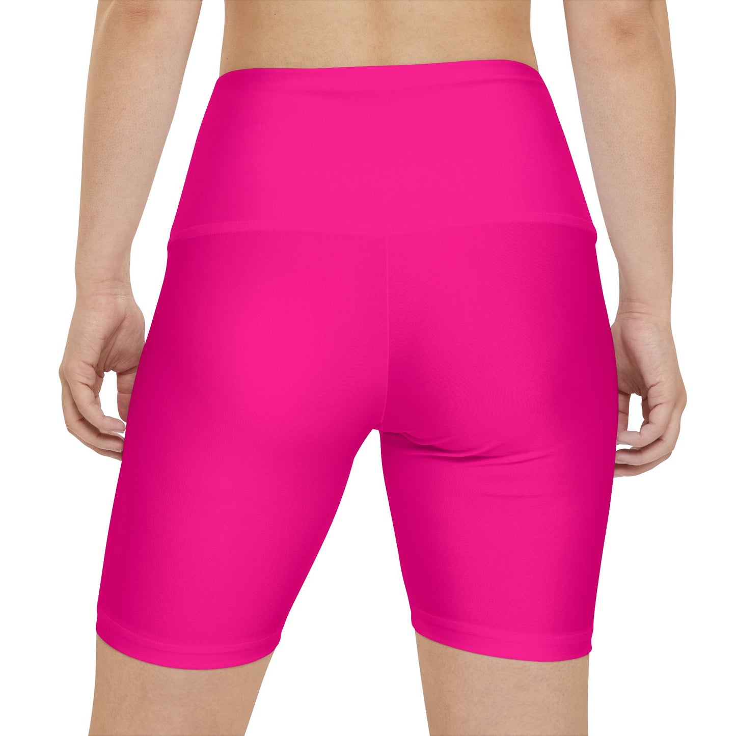 Barbie Pink Women's Workout Shorts — Solid High-Waist Biker Shorts for Exercise & Everyday Wear