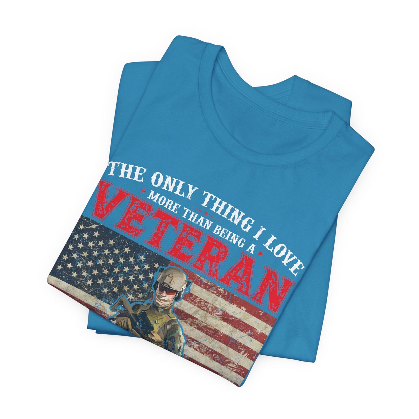 Army Veteran Patriotic Graphic Design Unisex Cotton T-Shirt v30