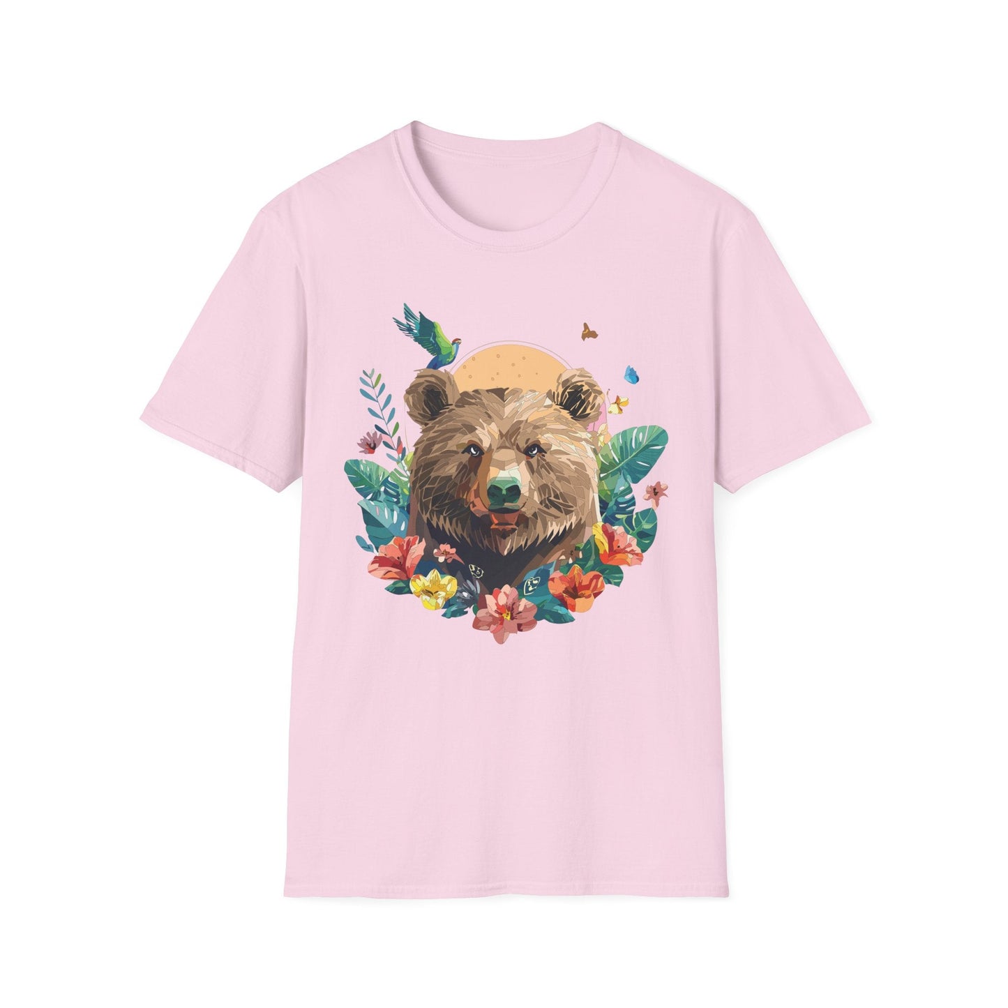 Bear T Shirt Unisex Graphic Tee Bear Lover Gift 100 Percent Ring Spun Cotton Softstyle 64000 Gildan