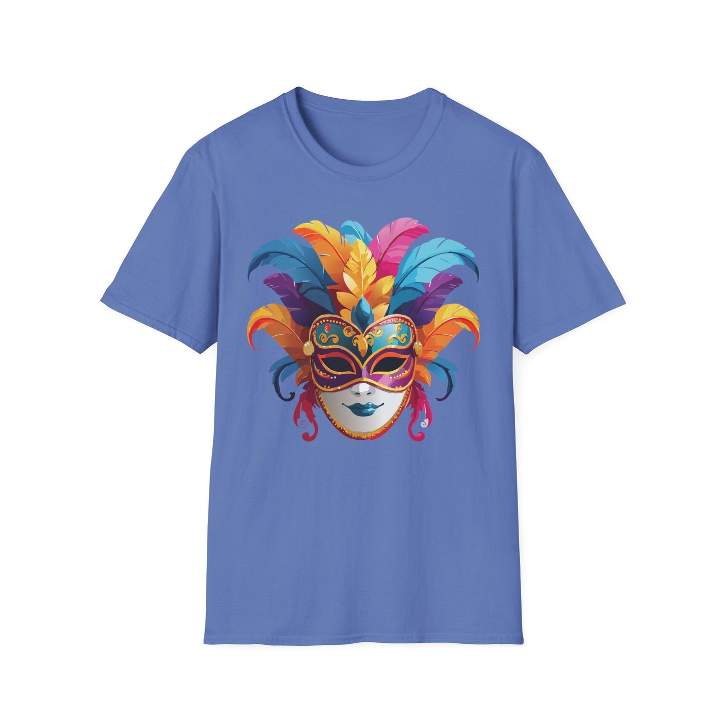 Mask Tee Shirt Unisex Masquerade Design Gildan Softstyle 64000 100 Percent Cotton