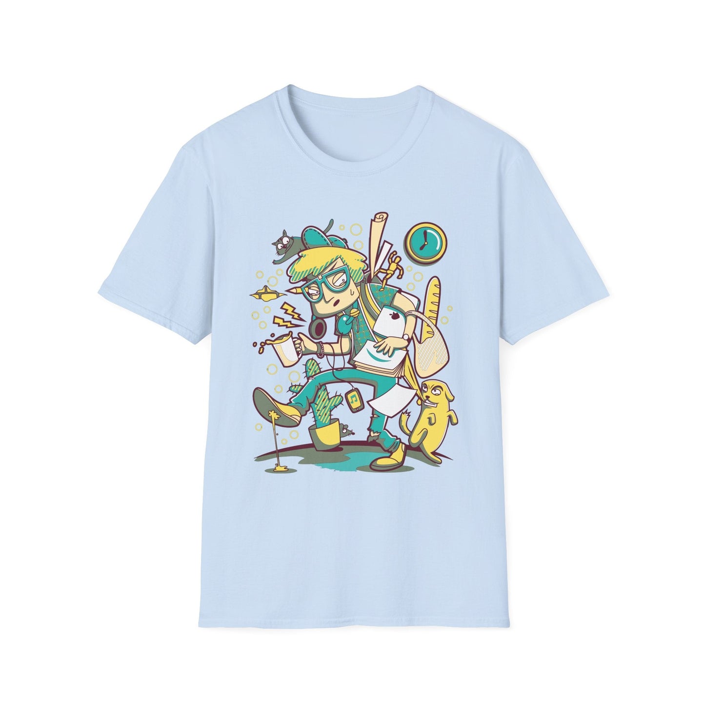 Cartoon T Shirt Animation T Shirt Funny Tee Shirt Unisex Gildan Softstyle 64000 Cotton Tee