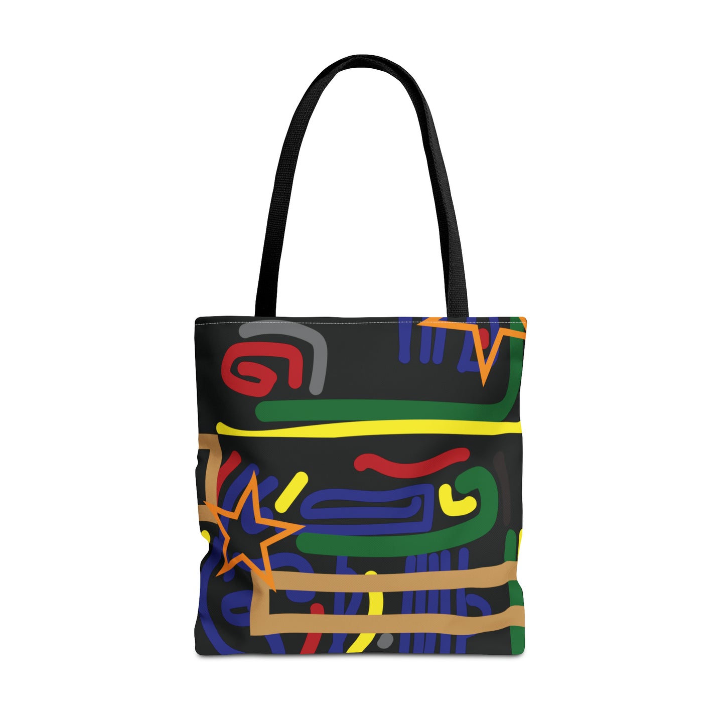 Canvas Bag with Abstract Prints