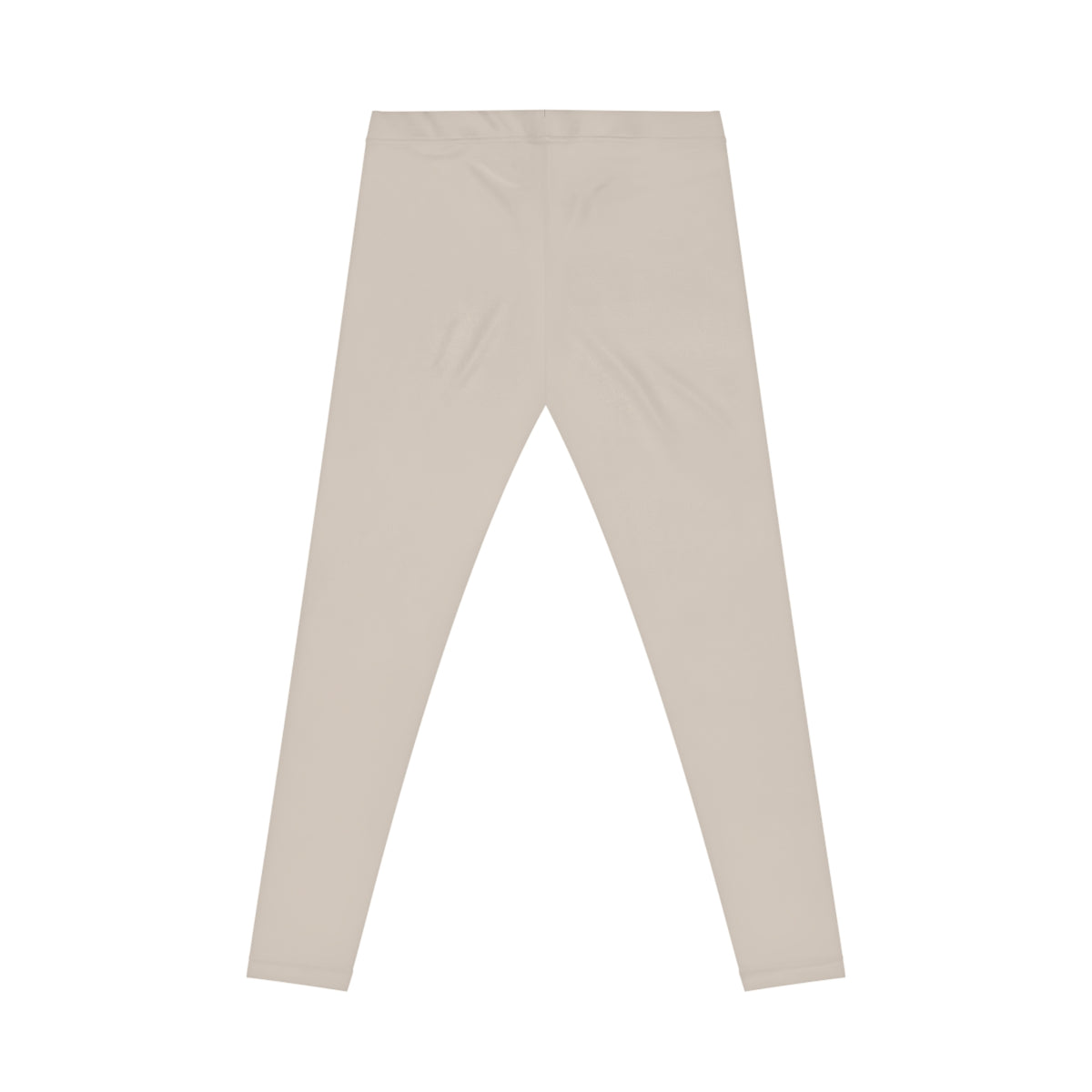Oat Milk Beige Color Women's Poly-Span Casual Leggings XS-2XL