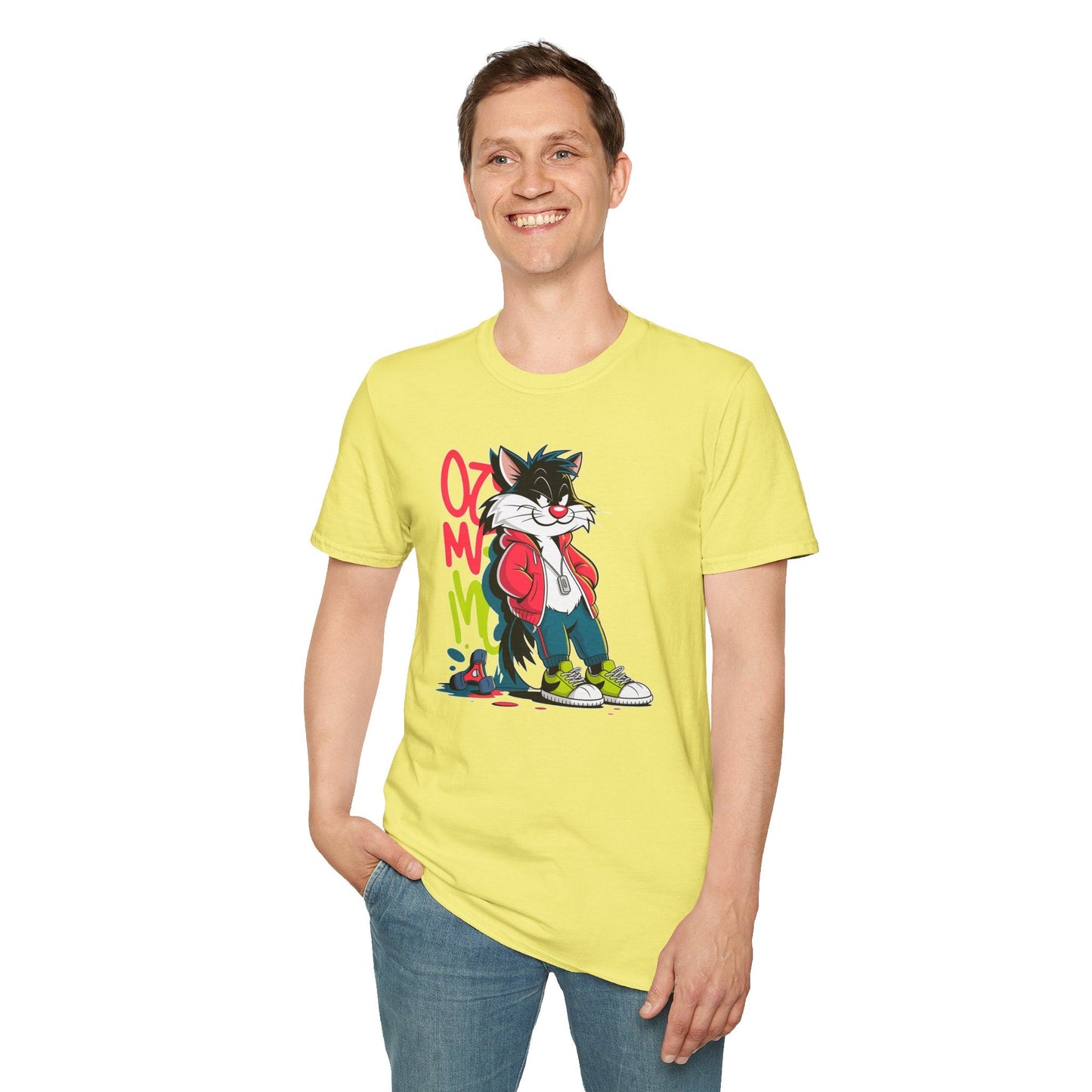 Cartoon T Shirt With Animals And Animation Tee For Unisex Softstyle Gildan 64000