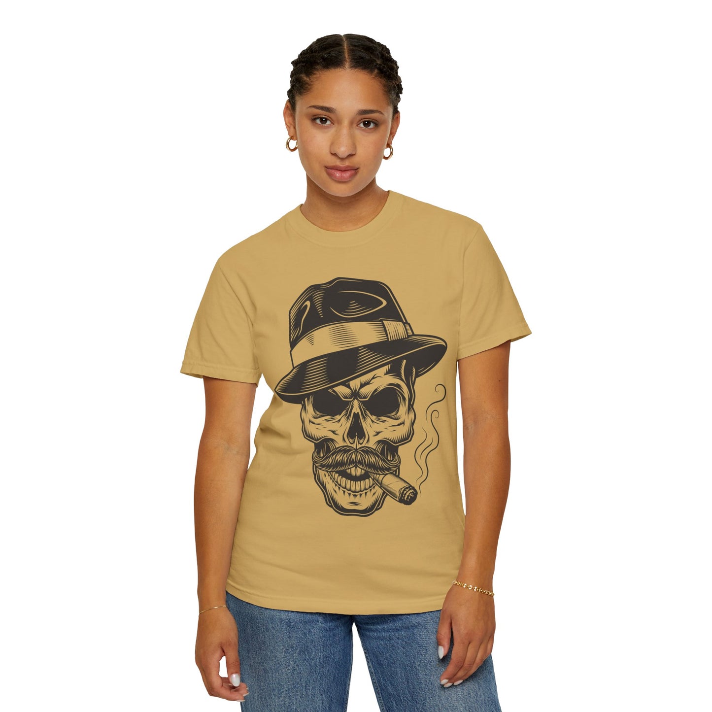 Unisex Cotton Tee Shirt with Skull