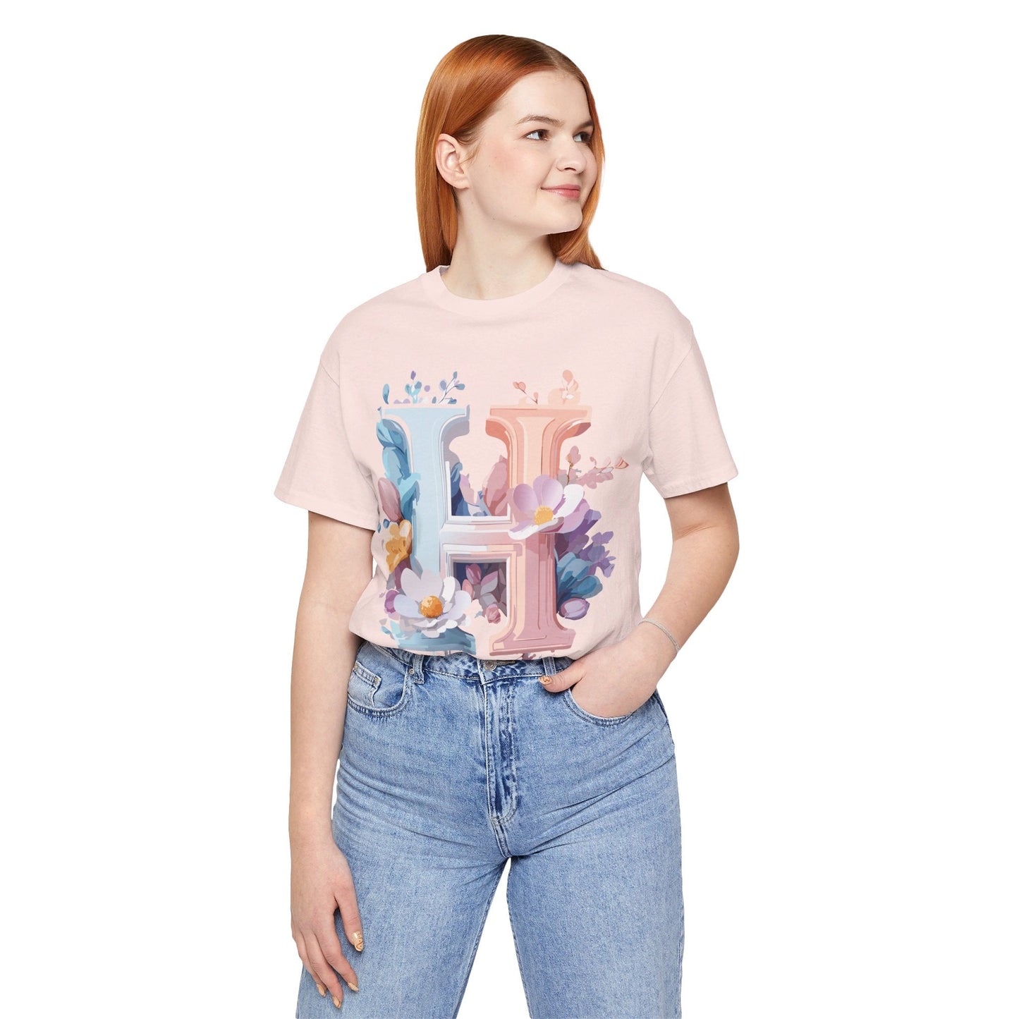 Adelpha Letter H Shirt Unisex Graphic Tee Vintage Inspired Art Design Short Sleeve