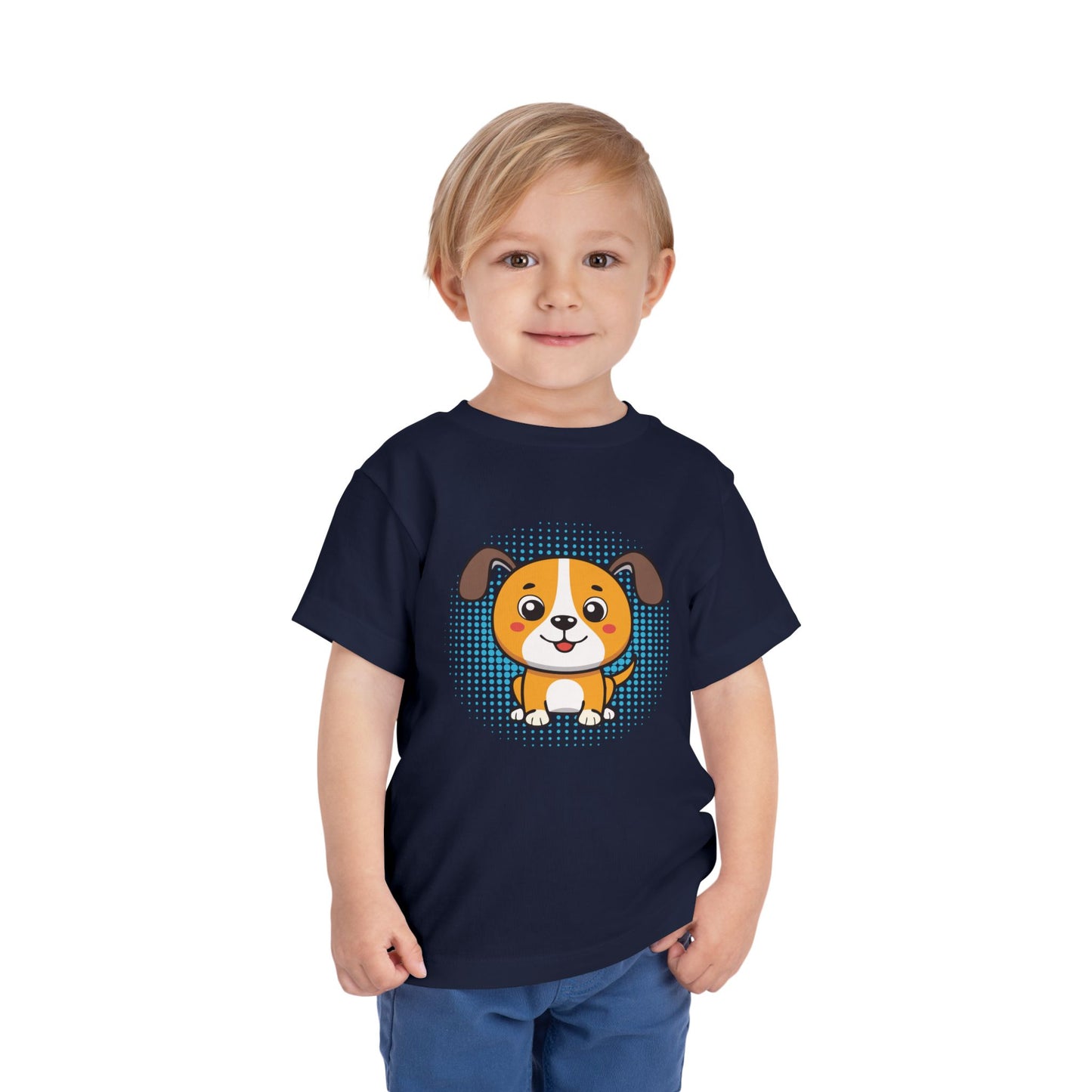 Bonita camiseta de manga corta para niños pequeños con diseño de cachorro: regalo adorable para amantes de las mascotas (2 a 5 años)