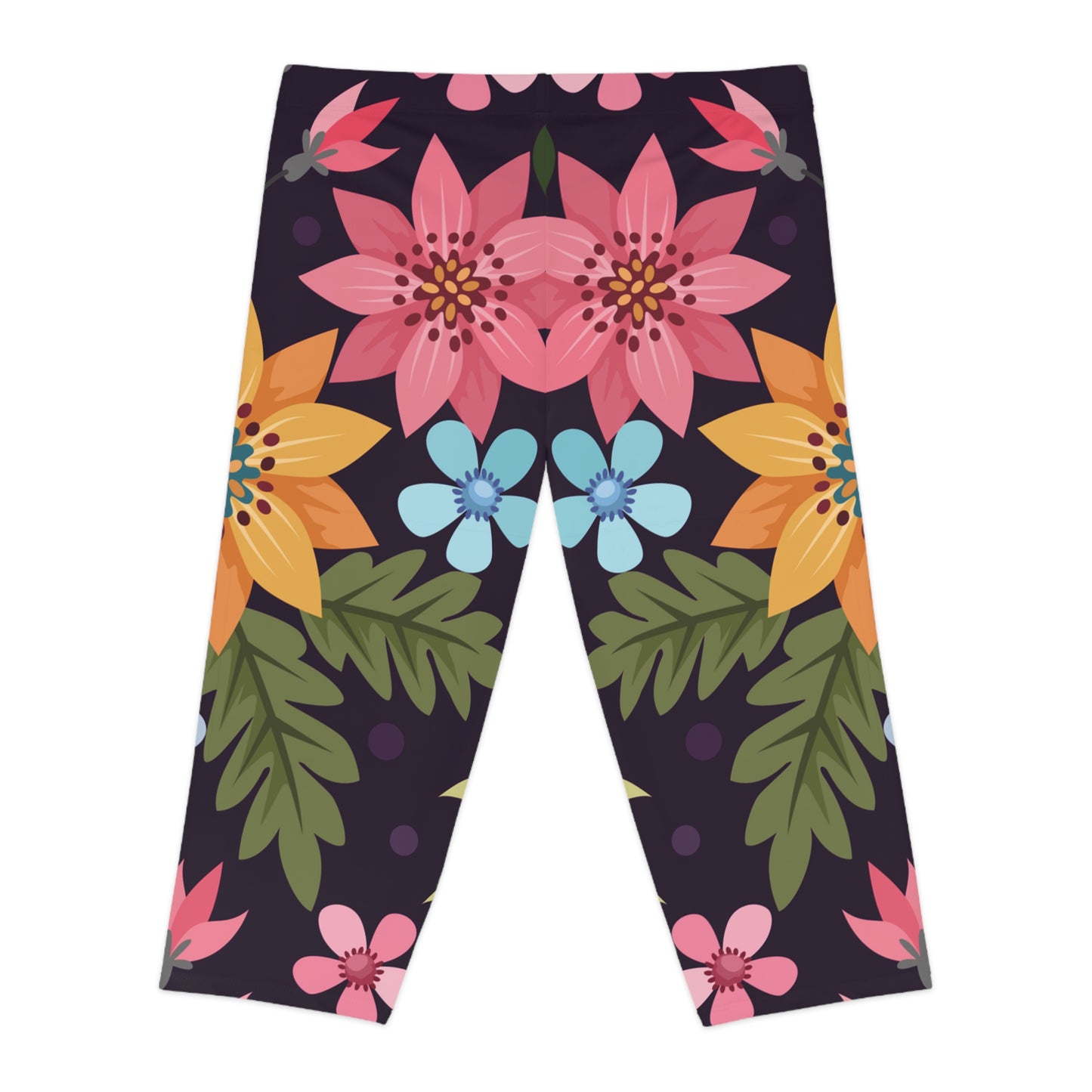 Leggings capri con estampado floral