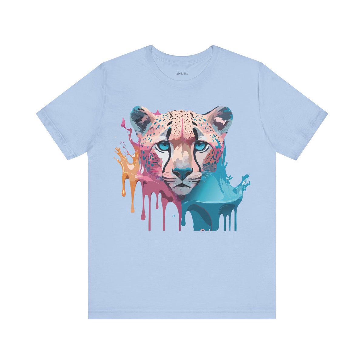 Cheetah Graphic Unisex Cotton Bella+Canvas Tee with Art Animal Design e303