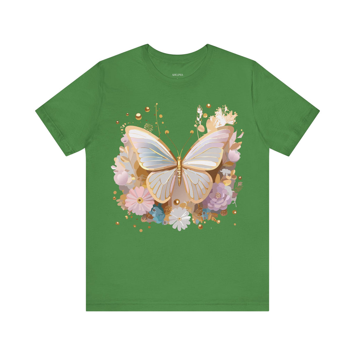 Butterfly Graphic Unisex Cotton Bella+Canvas Tee with Art Design n67