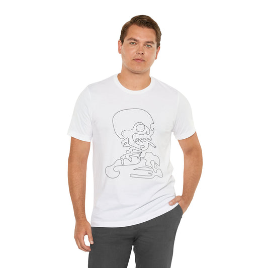 Unisex Cotton Tee Shirt with Skull