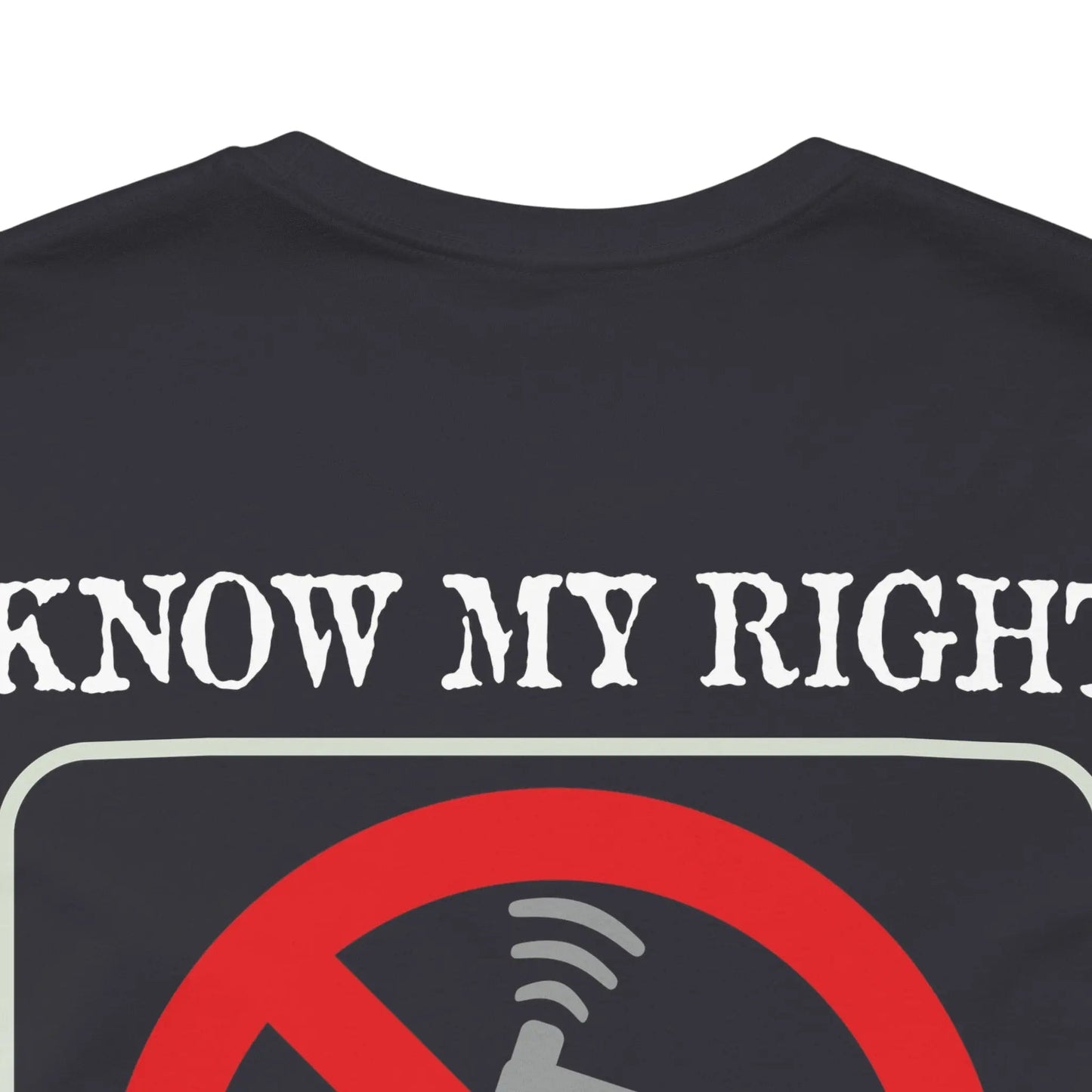 Red Stamp Tee Shirt 100 Percent Cotton From Bad Galaxy Eco Friendly Inks Made To Order In USA