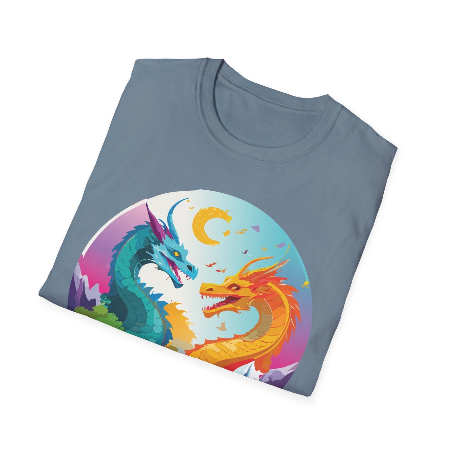 Dragon T Shirt Unisex Gildan Softstyle 64000 Tee Dragon Artwork Animal Print Shirt