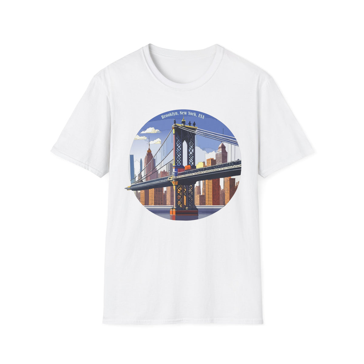 Brooklyn Bridge Illustration T-Shirt | New York City Skyline