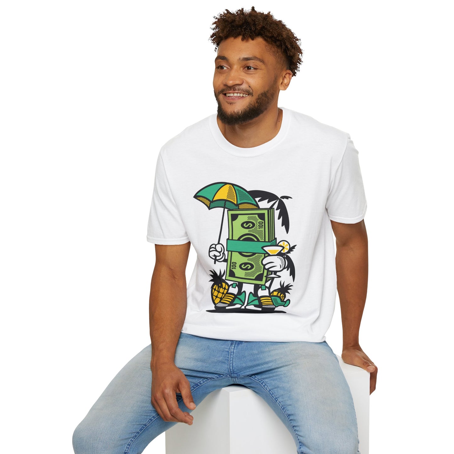 Unisex Cotton T-Shirt with Cartoon Graphic Design