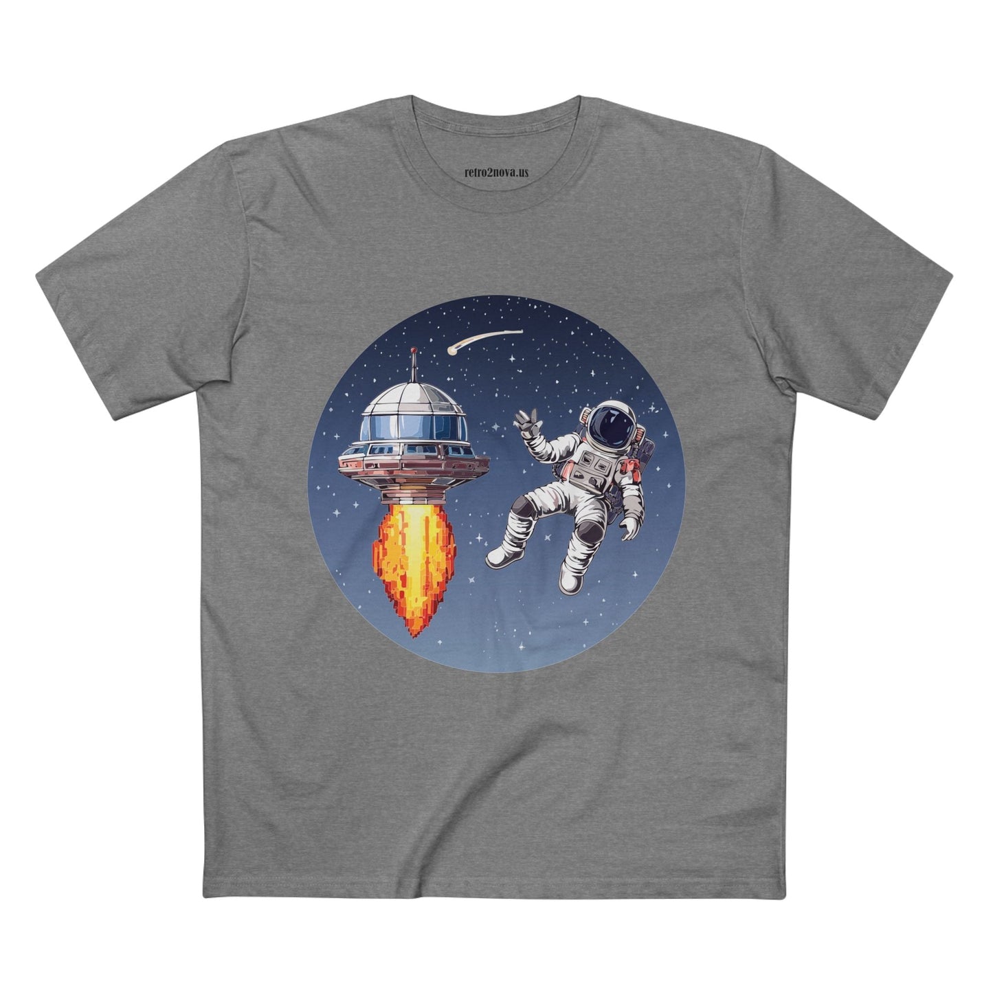 Cosmos Astronaut Shirt Unisex Premium Cotton Tee With Original Art Design Retro2Nova