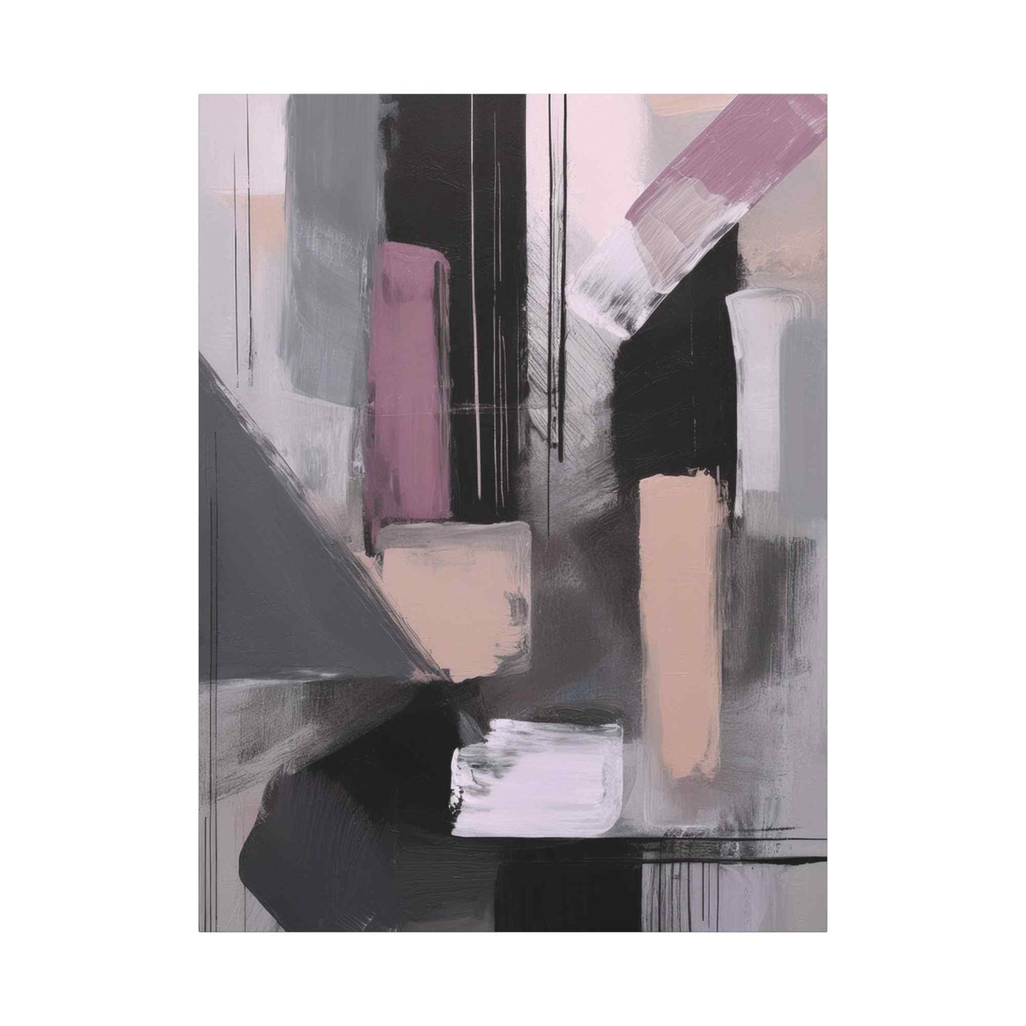 Abstract Geometric Painting Print Canvas 20x24,20x30,24x30 24x32,24x36,30x40 32x48,36x48,40x60 Pine-Wood Inner Frame ABS-47