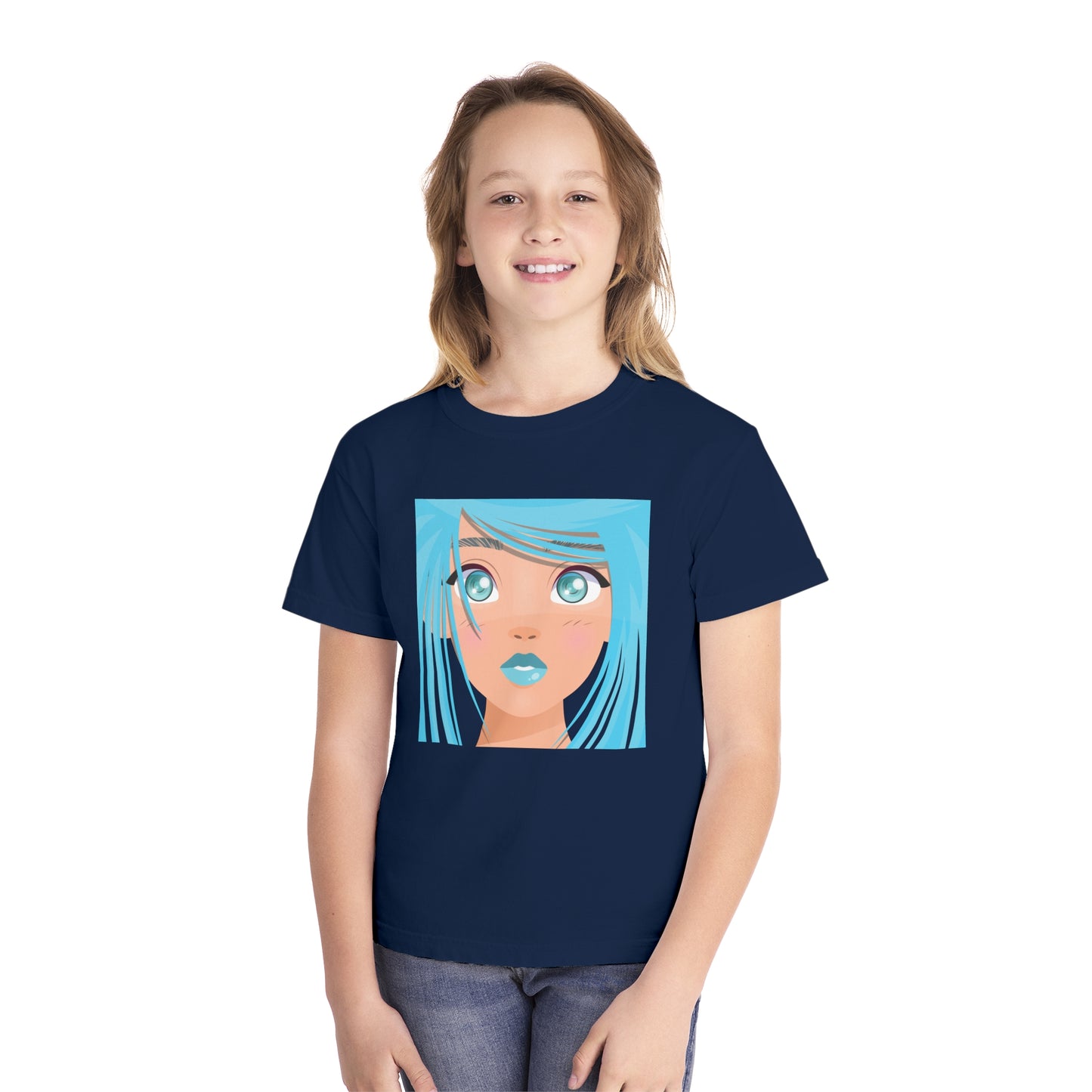 Youth Tee Shirt with Girl face