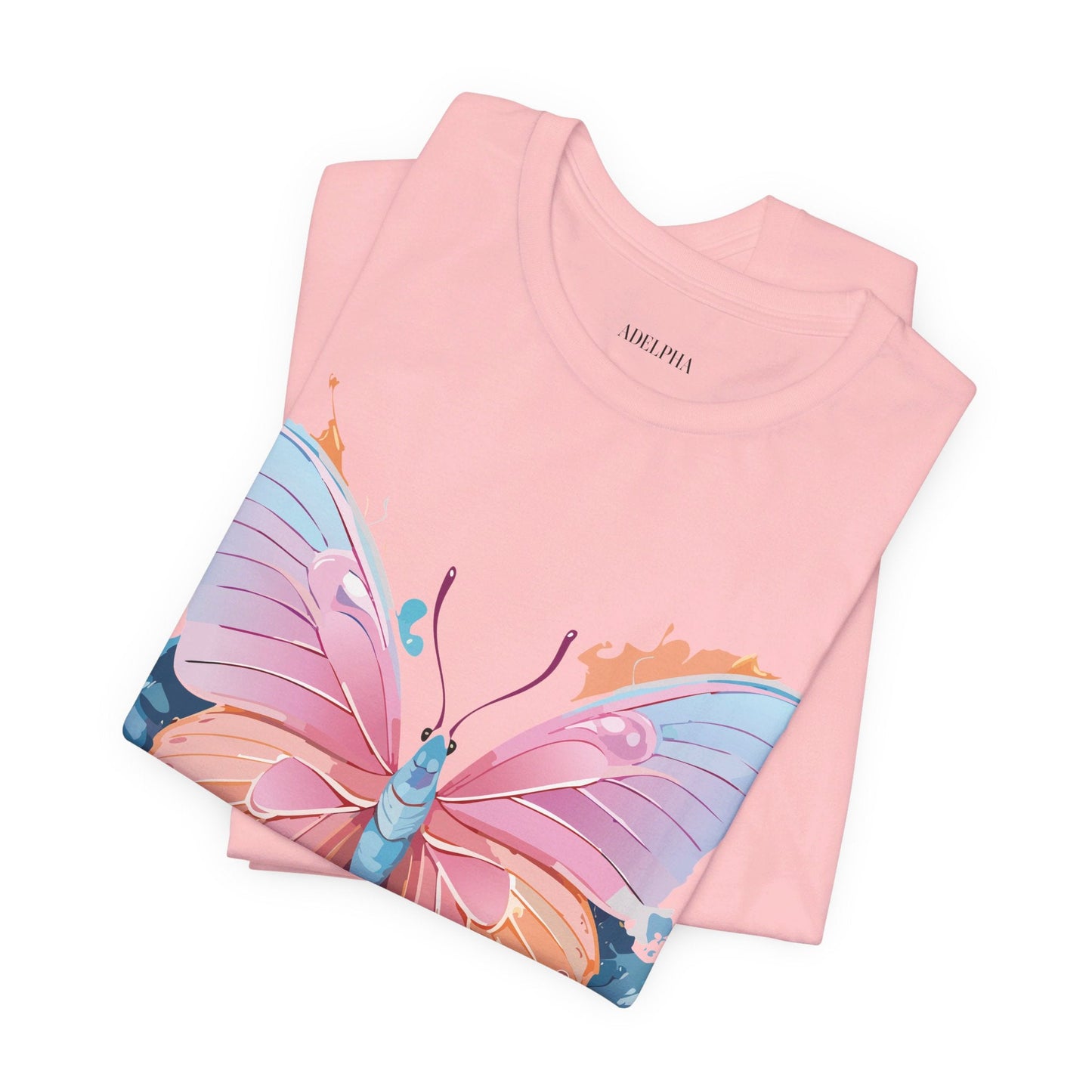 Butterfly Graphic Tee Unisex Short Sleeve Adelpha Vintage Art Shirt