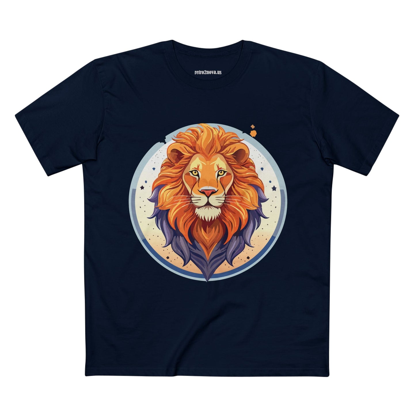 Unisex Premium Cotton Lion Art Tee Shirt By Retro2Nova Original Artwork Collection For Everyday Comfort